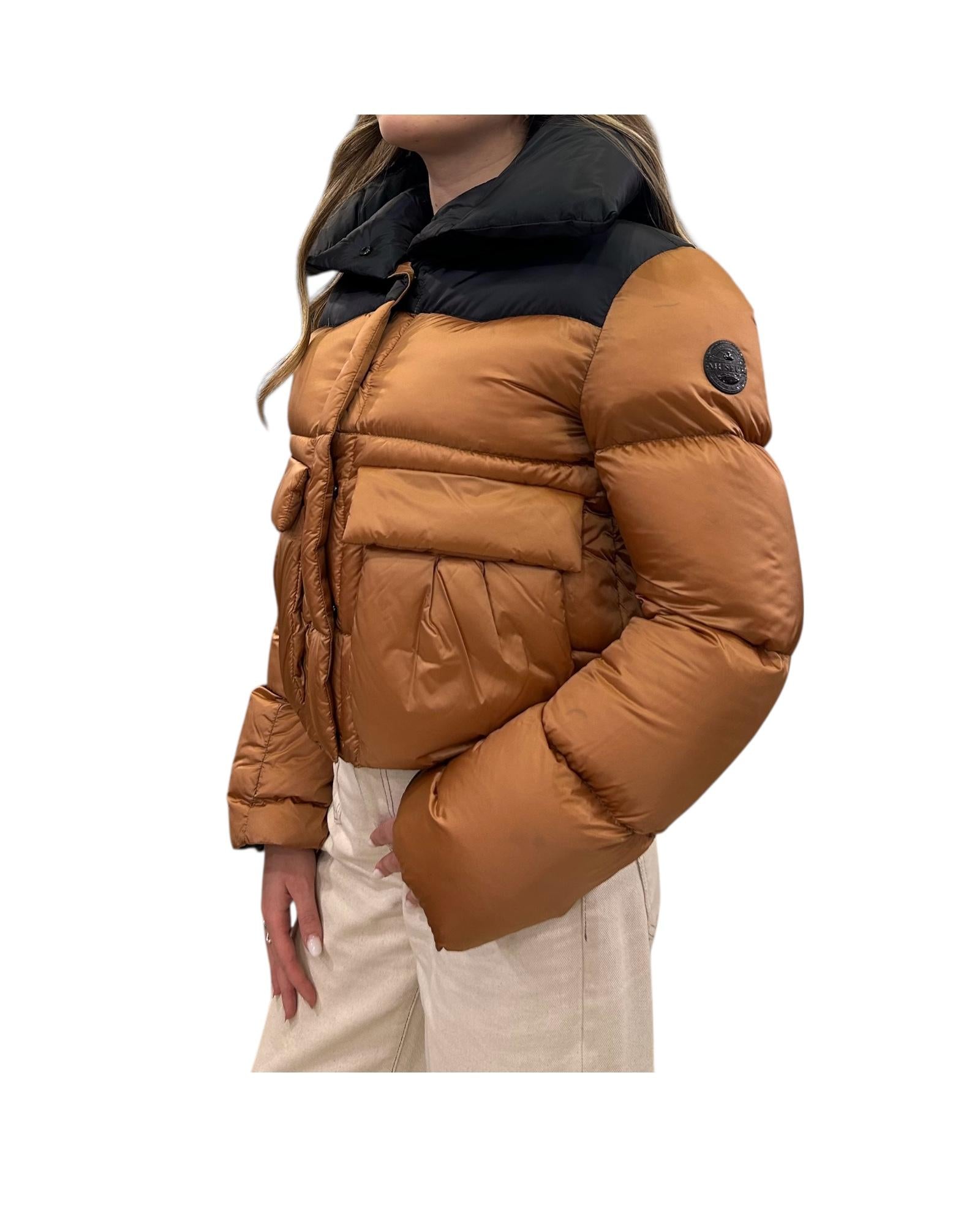 Piumino crop Rame CHANTEL B01 MUSEUM