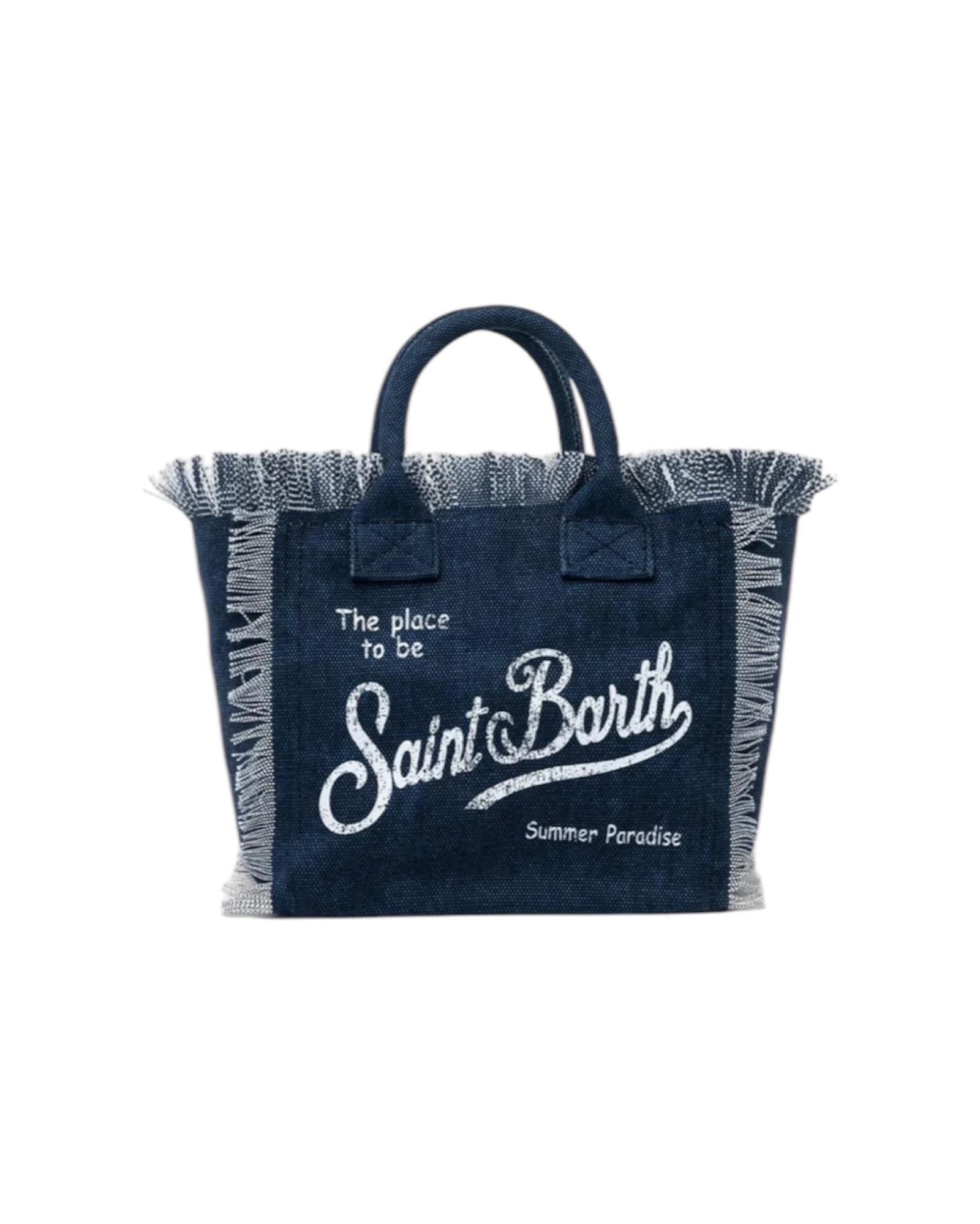 Borsa Colette in canvas di cotone indaco COL0001 03274H MC2 SAINT BARTH