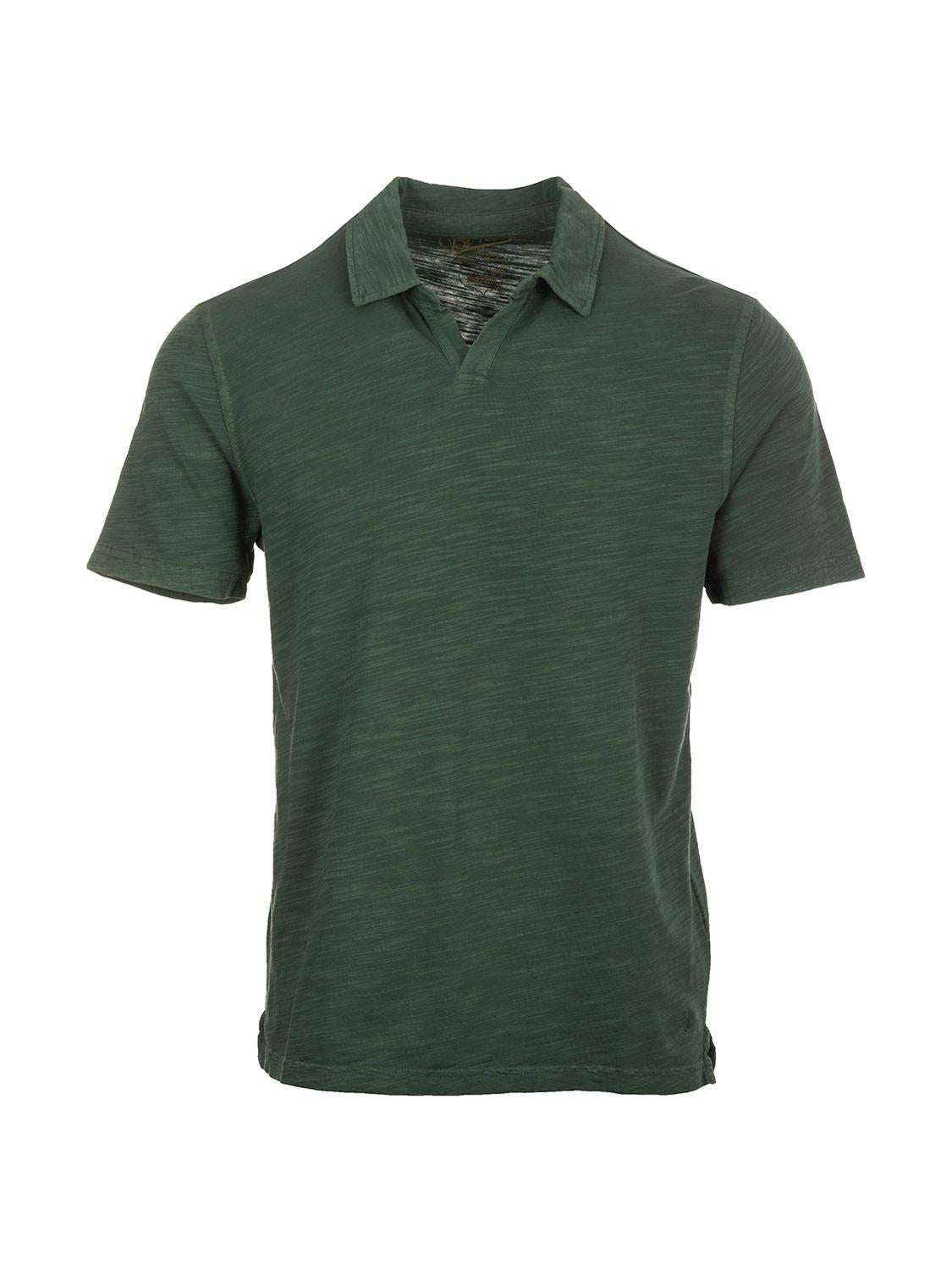 Polo uomo Long Island Fiammata senza bottoni, green. 2006 GREEN BL'KER
