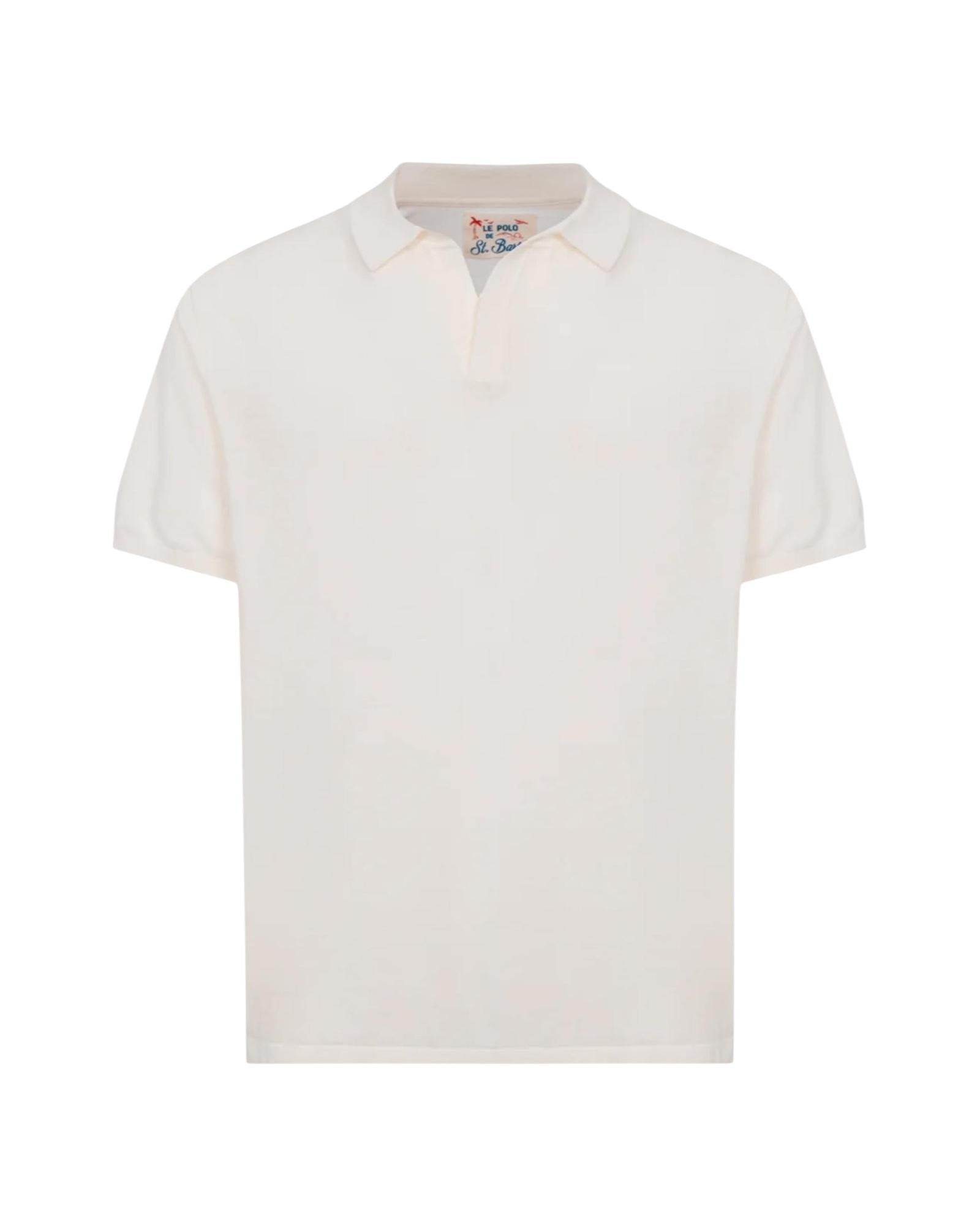 Polo Sloan in maglia bianca SLO0001 00136H MC2 SAINT BARTH