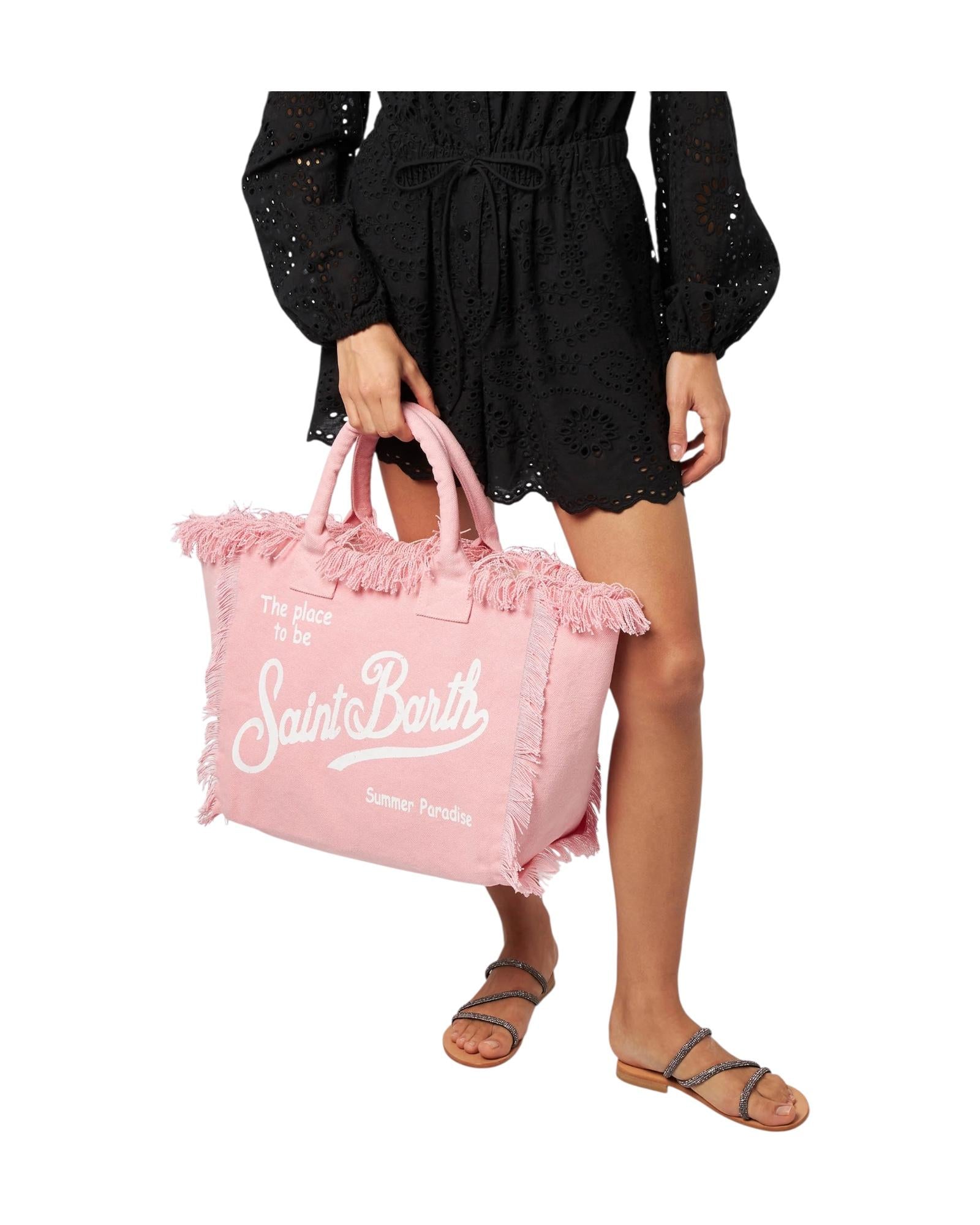 Borsa Vanity in canvas di cotone Pink VANI001 00135L MC2 SAINT BARTH