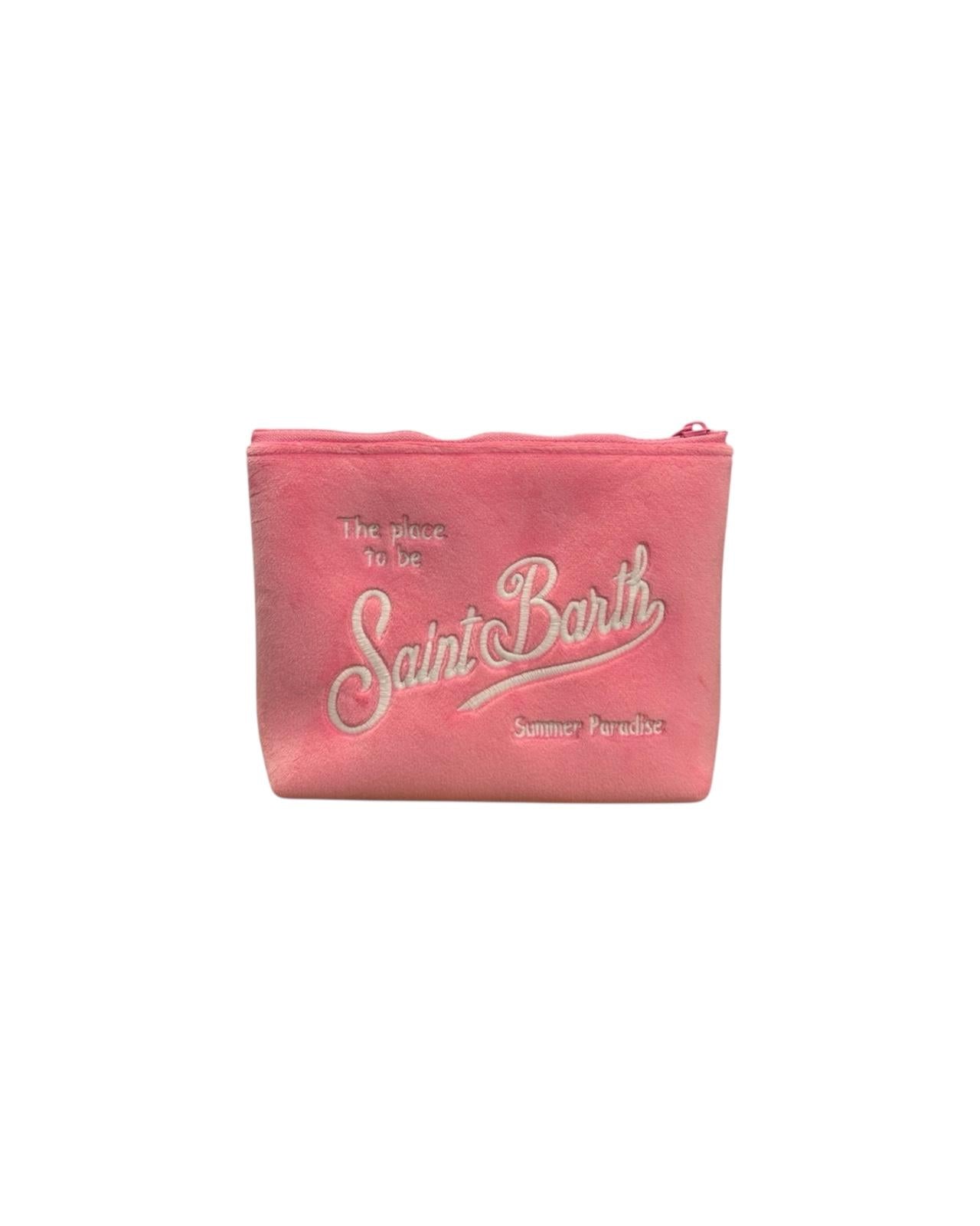 Pochette Aline in velluto rosa ALI0014 05831H MC2 SAINT BARTH