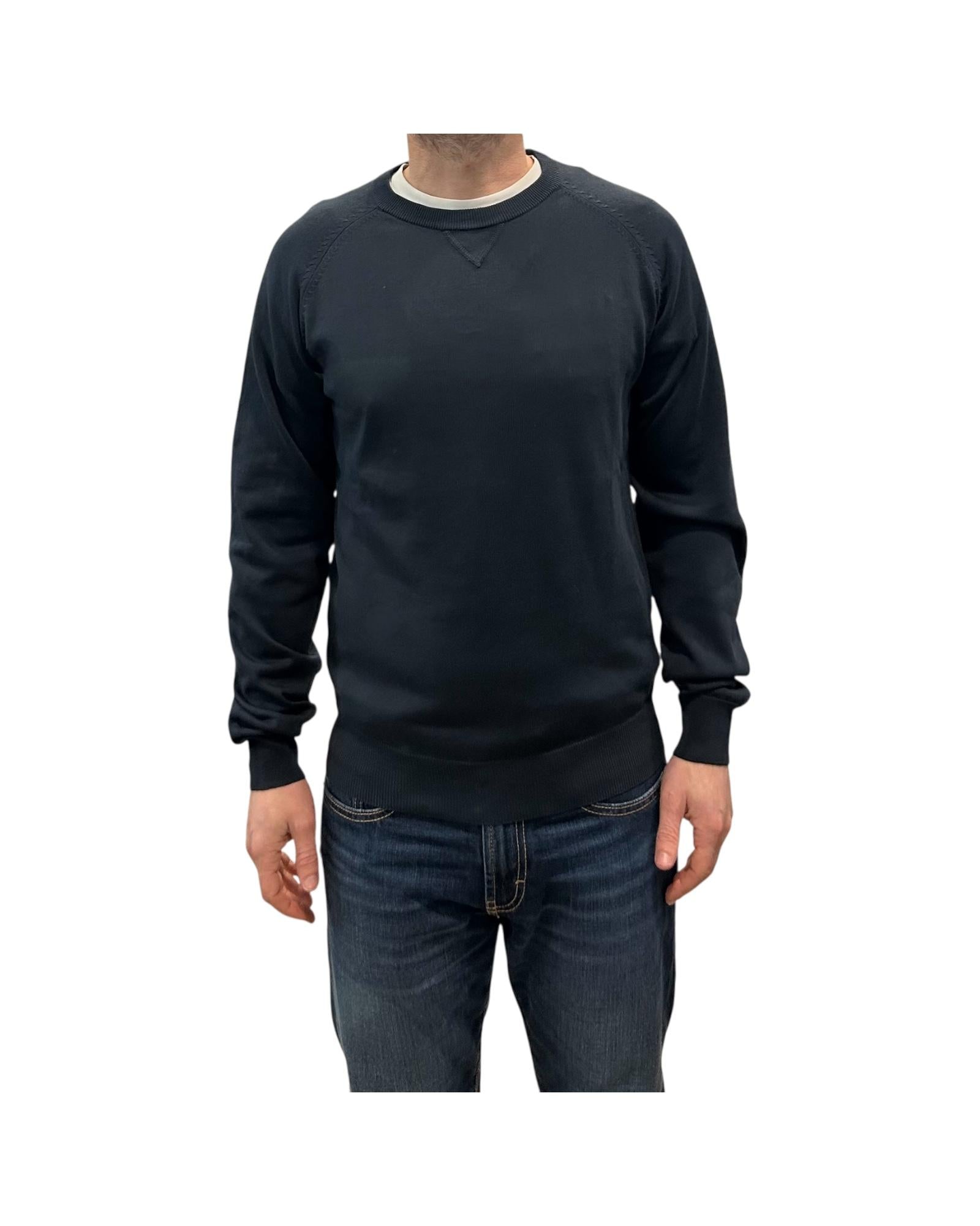 Maglia in cotone taglio felpa Blu 16150 108 RETOIS