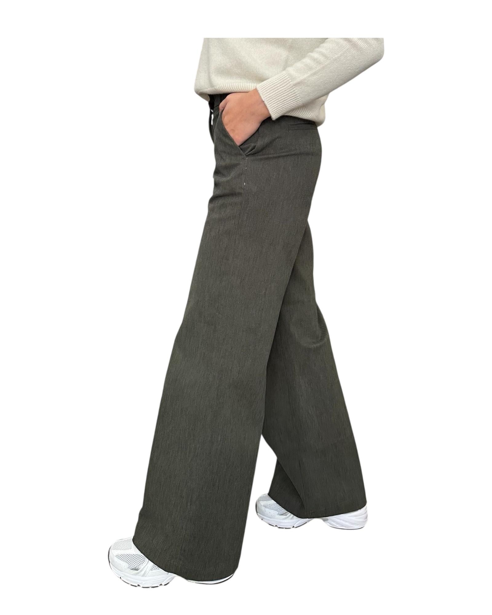 Pantalone Green blackish denim K61364W BB9 K-way