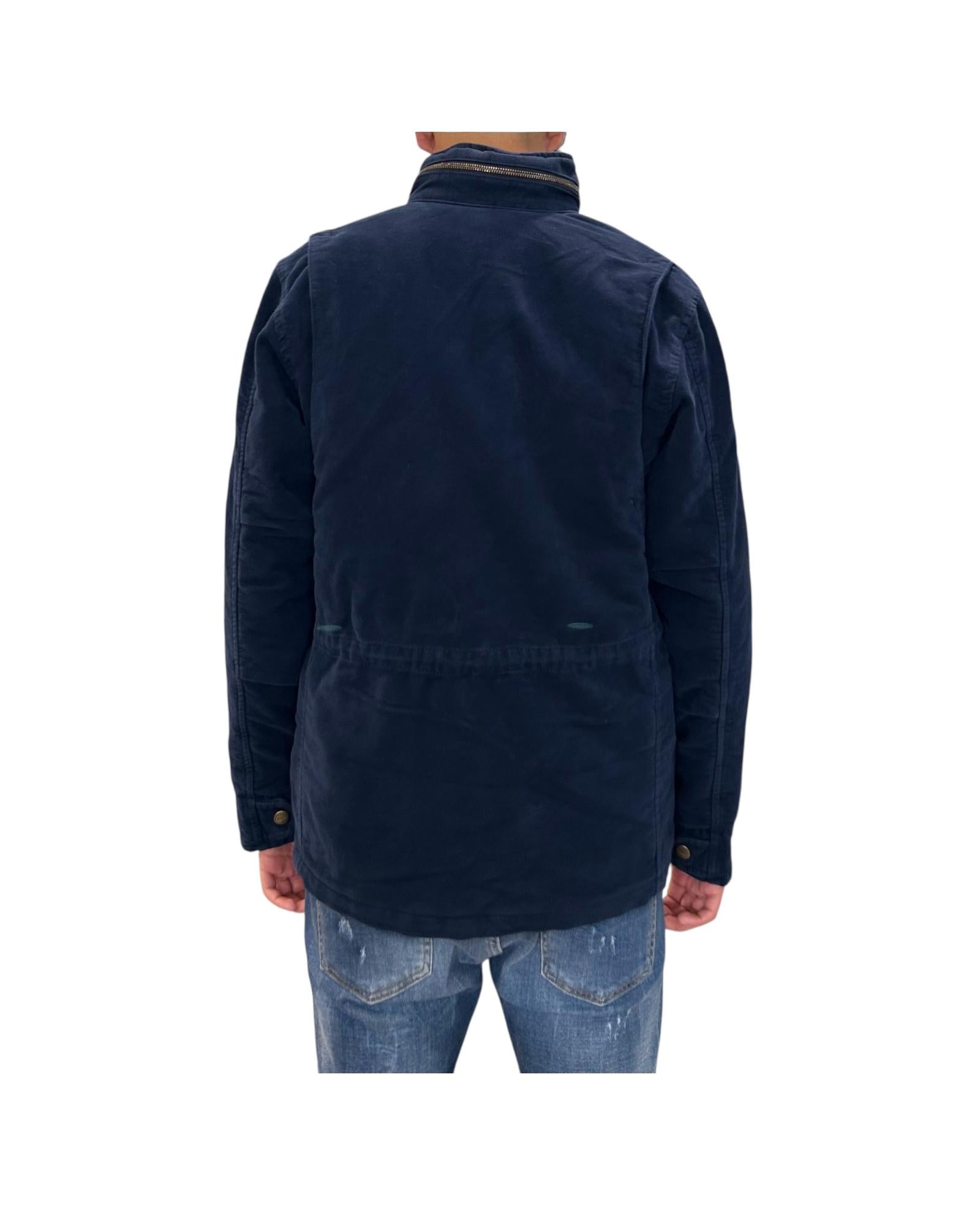 Field Jacket in fustagno Navy W5019 NAVY BL'KER