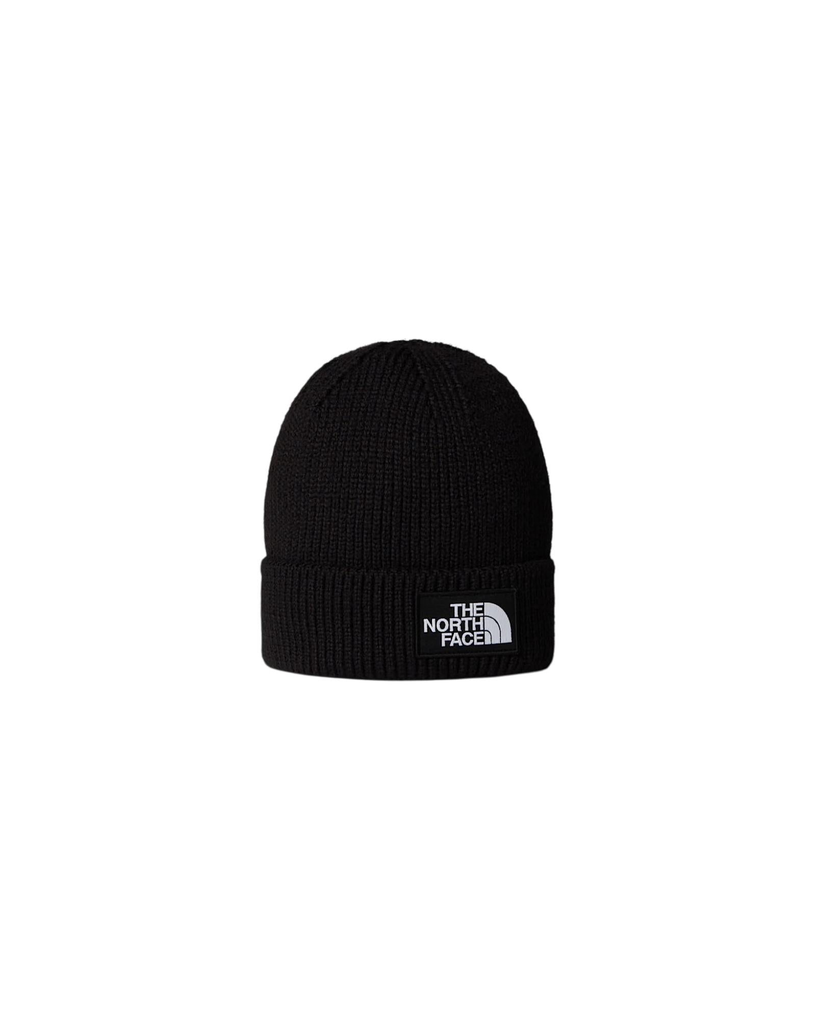 Berretto con risvolto e logo box TNF Black NF0A8CHE TNF BLACK THE NORTH FACE