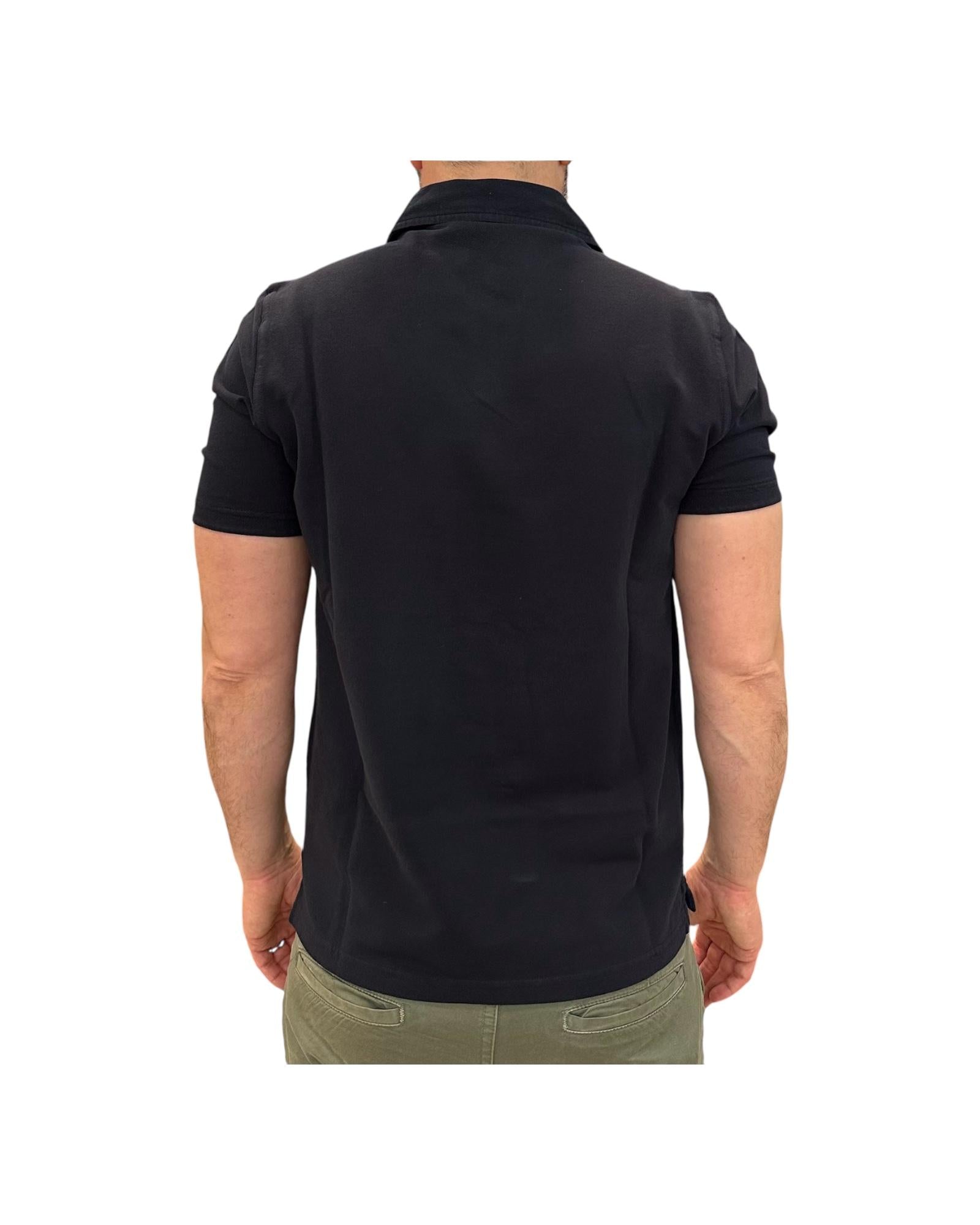Polo uomo Rockland Black Piquet senza bottoni. 2005 NAVY BL'KER