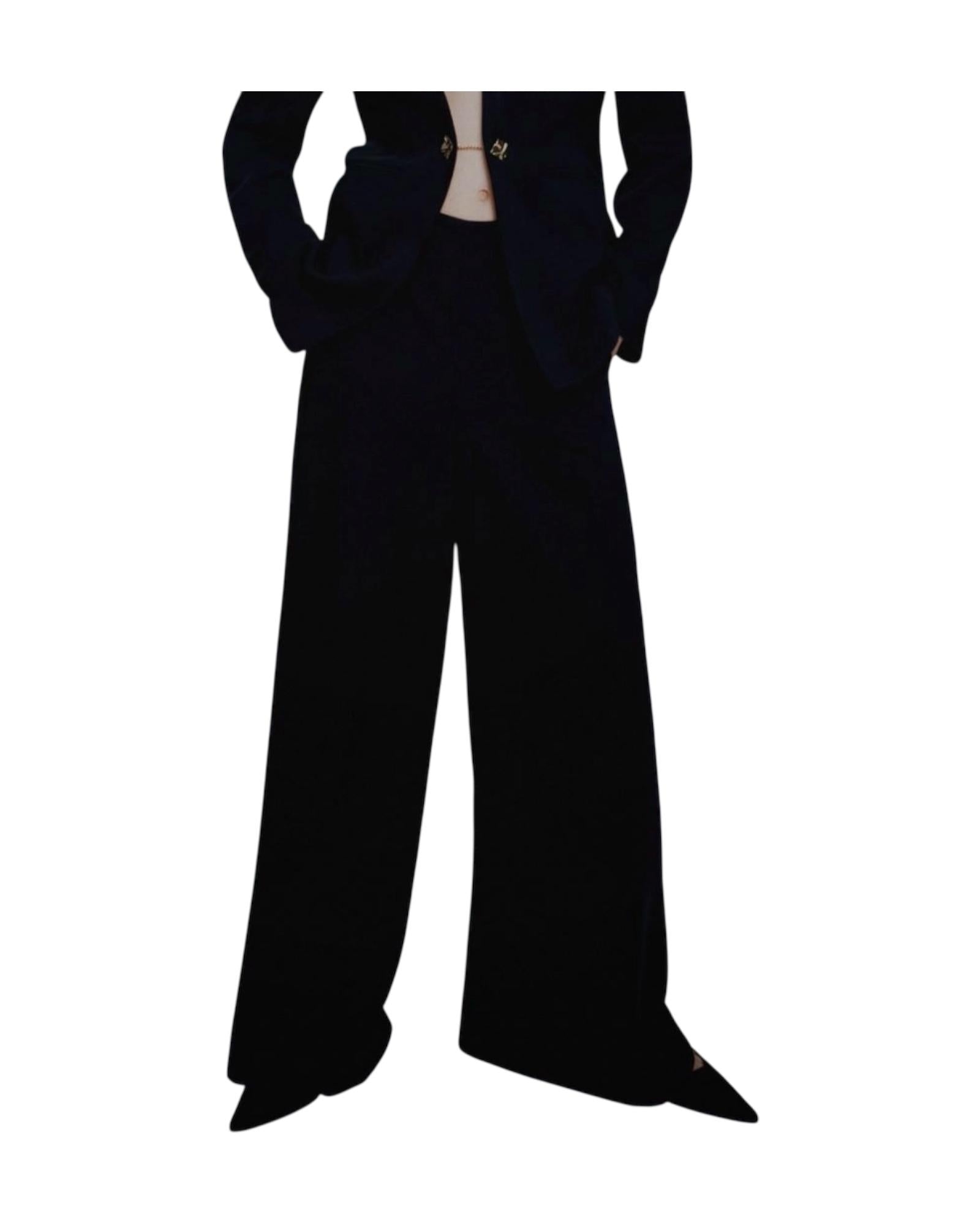 Pantalone ampio in envers satin Nero CAMPO 002 MARELLA