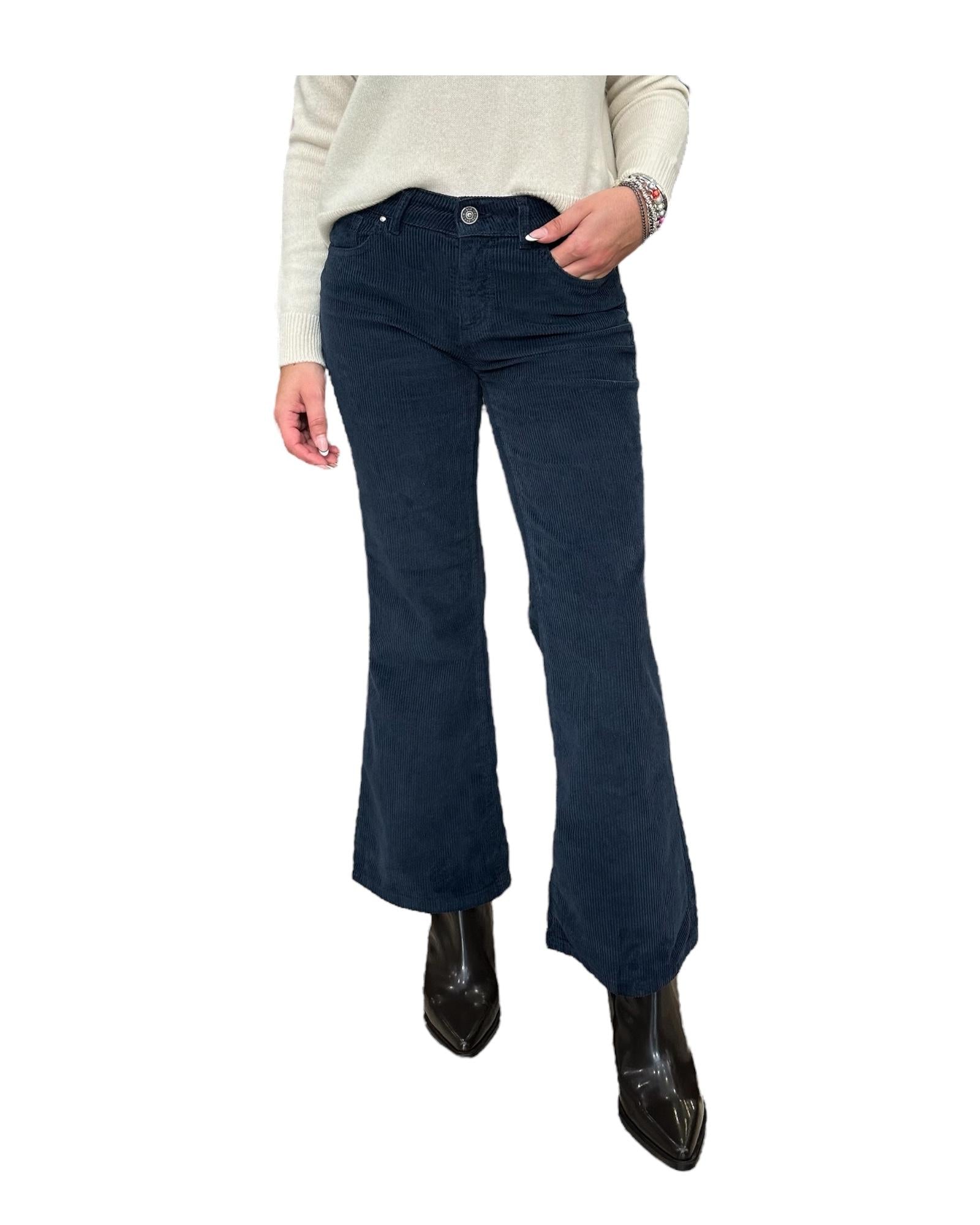 Pantalone Bellona in velluto Blu BELLONA 5 BLU God save denim
