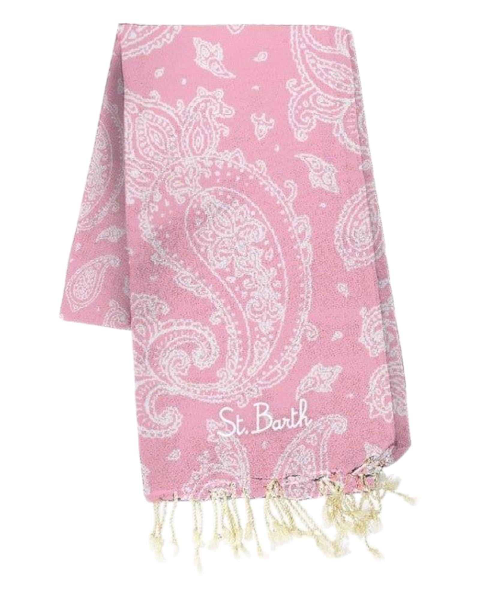 telo mare con stampa paisley rosa FOUT009 02058H MC2 SAINT BARTH
