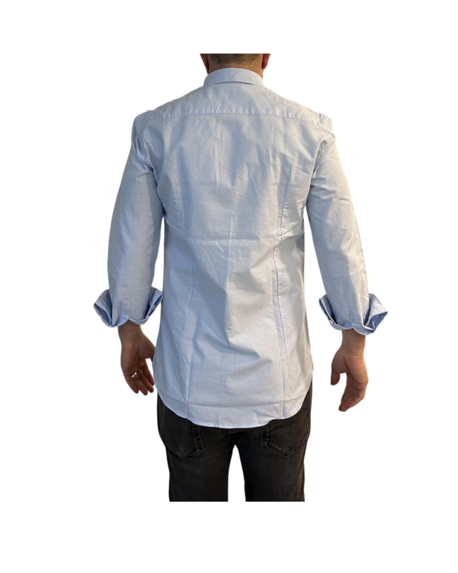 Camicia Uomo Oxford Celeste BOXFWASH 2 BASTONCINO