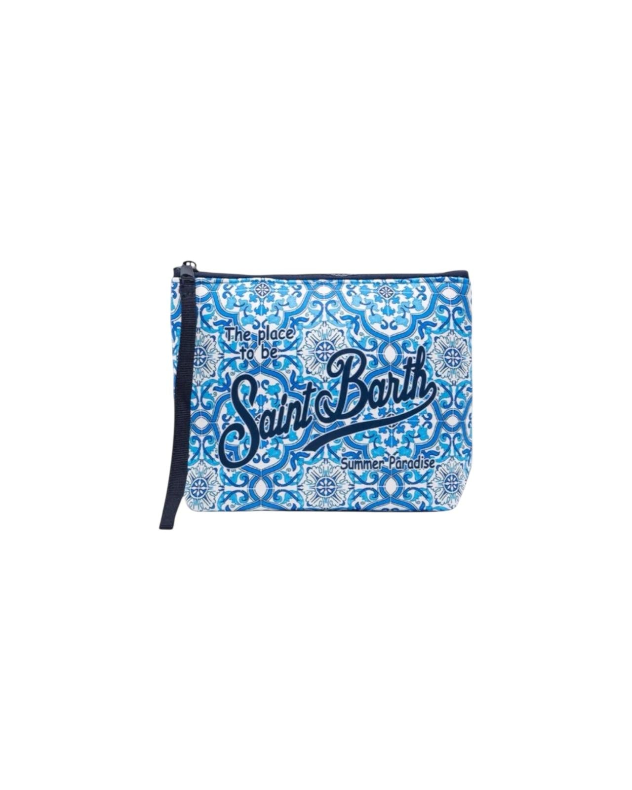 Pochette Aline con stampa majolica ALIN001 01837H MC2 SAINT BARTH