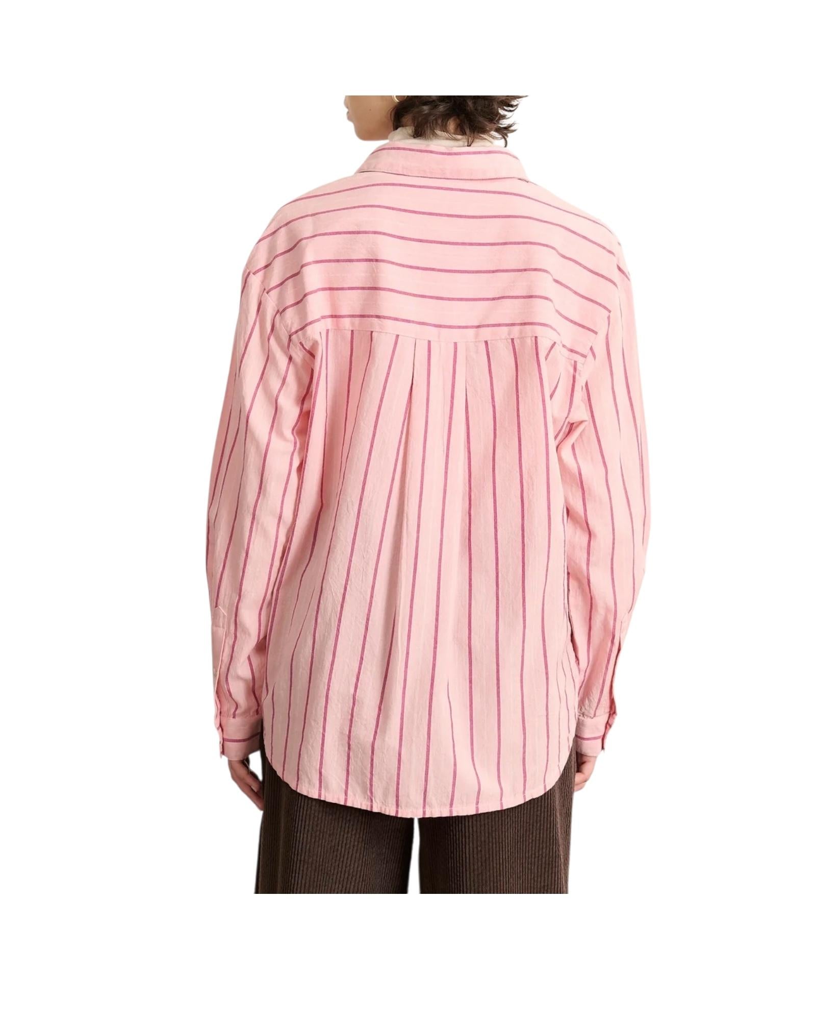 Camicia Berta a righe Rosa 2061 BERTA ROSE GARANCE PARIS