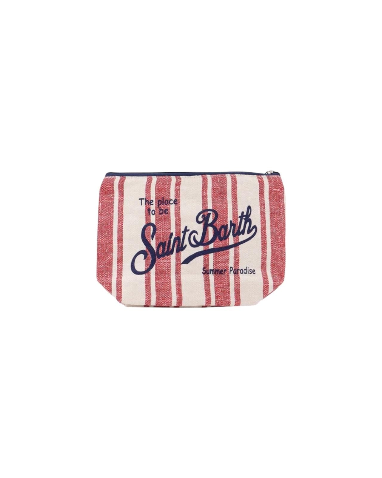 Pochette Aline in lino a righe ALI0004 01465H MC2 SAINT BARTH