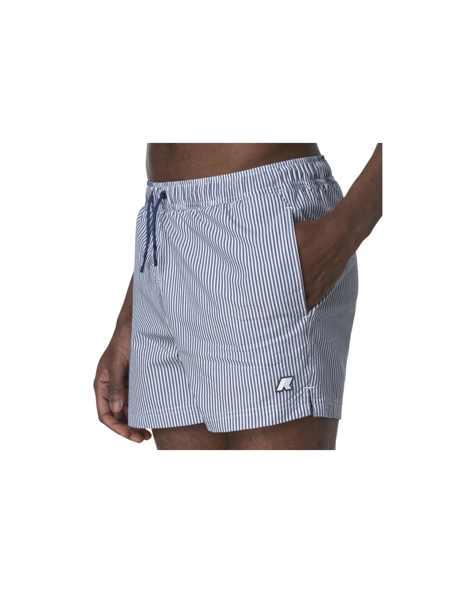 Hazel Mid Stripes Beach White-blue deep cobalt K8141KW B0J K-way