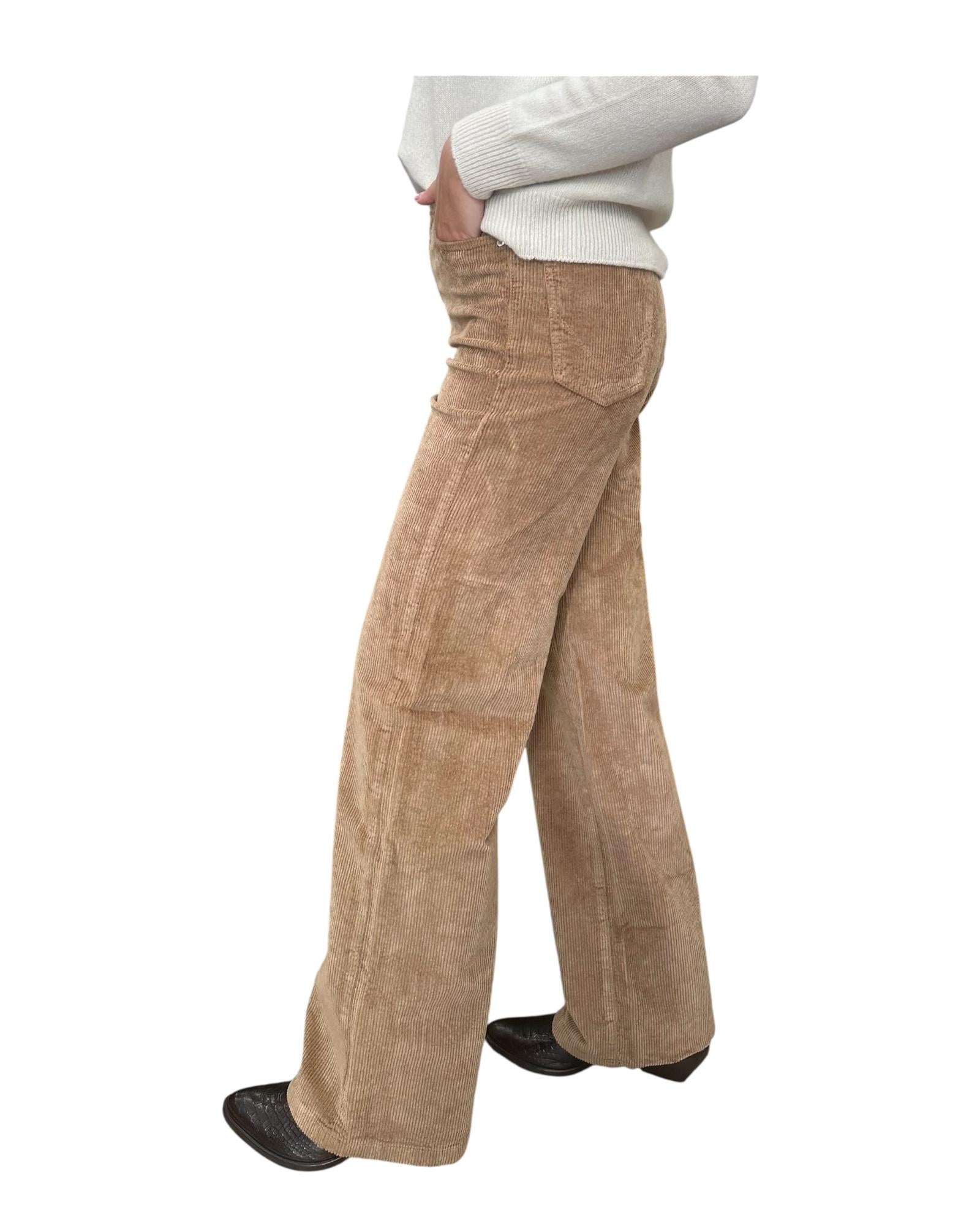 Pantalone Flare in velluto Read beige RND091P3290112 C0005 ROY ROGER'S