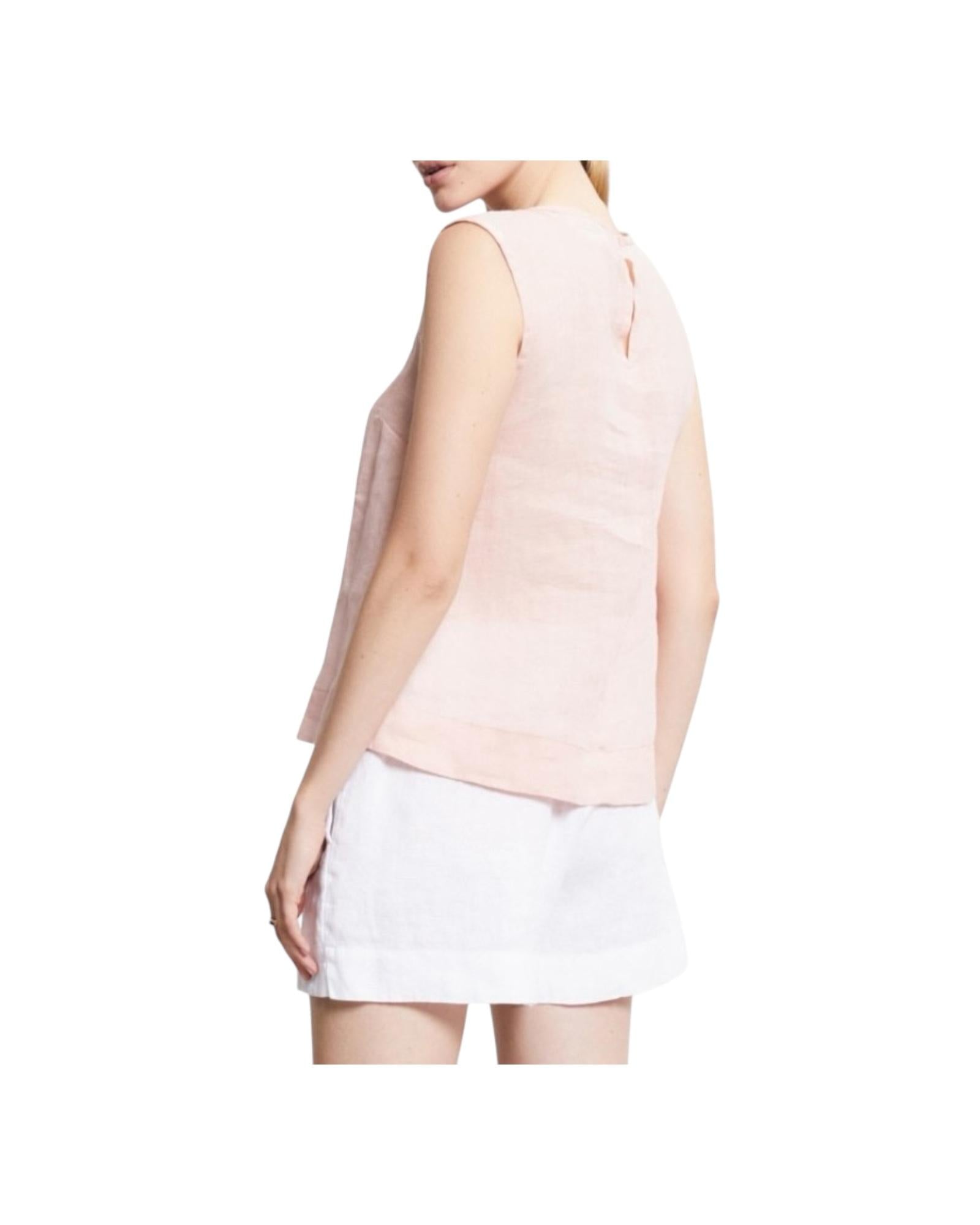 Top in ramiè, rosa PSR DT9171 MADAME OTTOD'AME