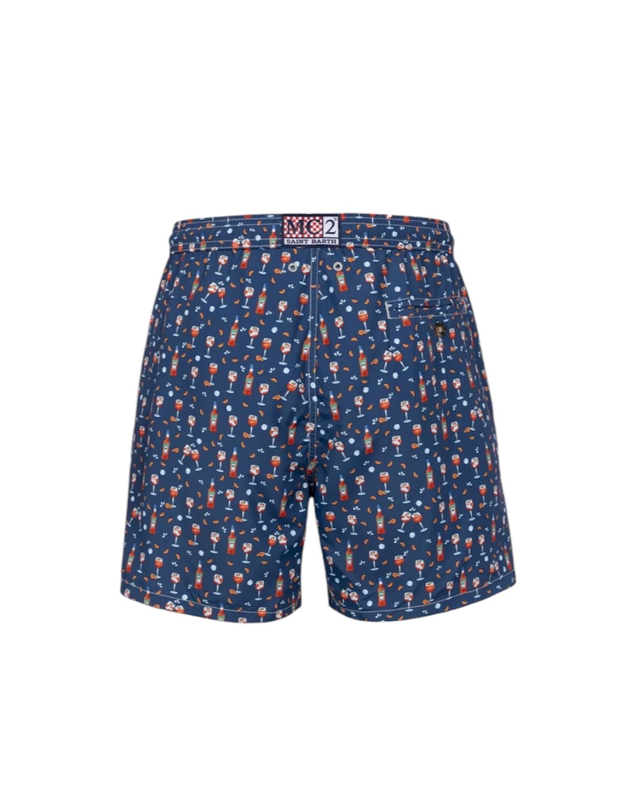 Costume uomo con stampa double spritz LIG0003 02709H MC2 SAINT BARTH