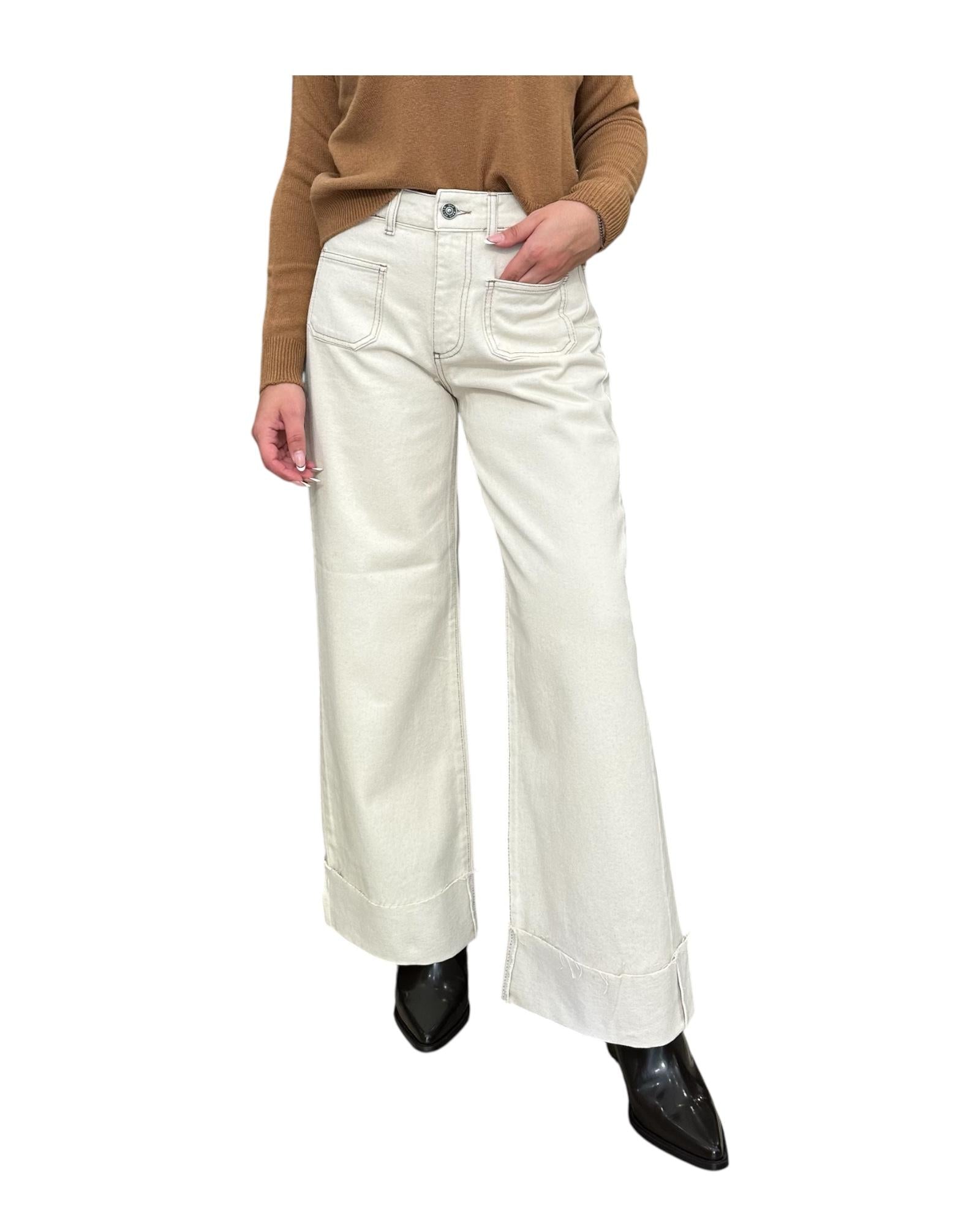 Pantalone Ermes Ecru ERMES 5 DENIM God save denim
