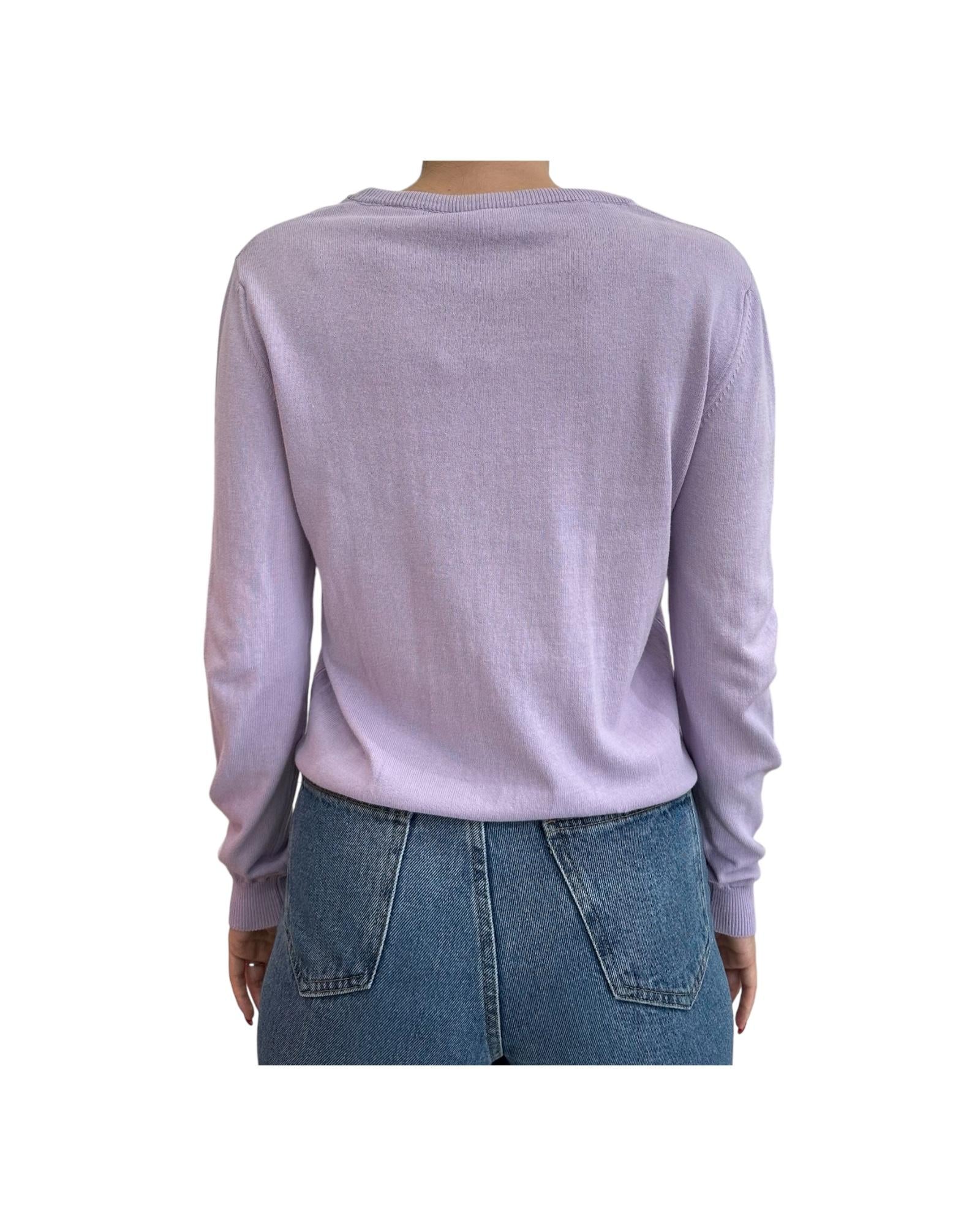 Maglia in cotone con ricamo 2053K LILLA VICOLO