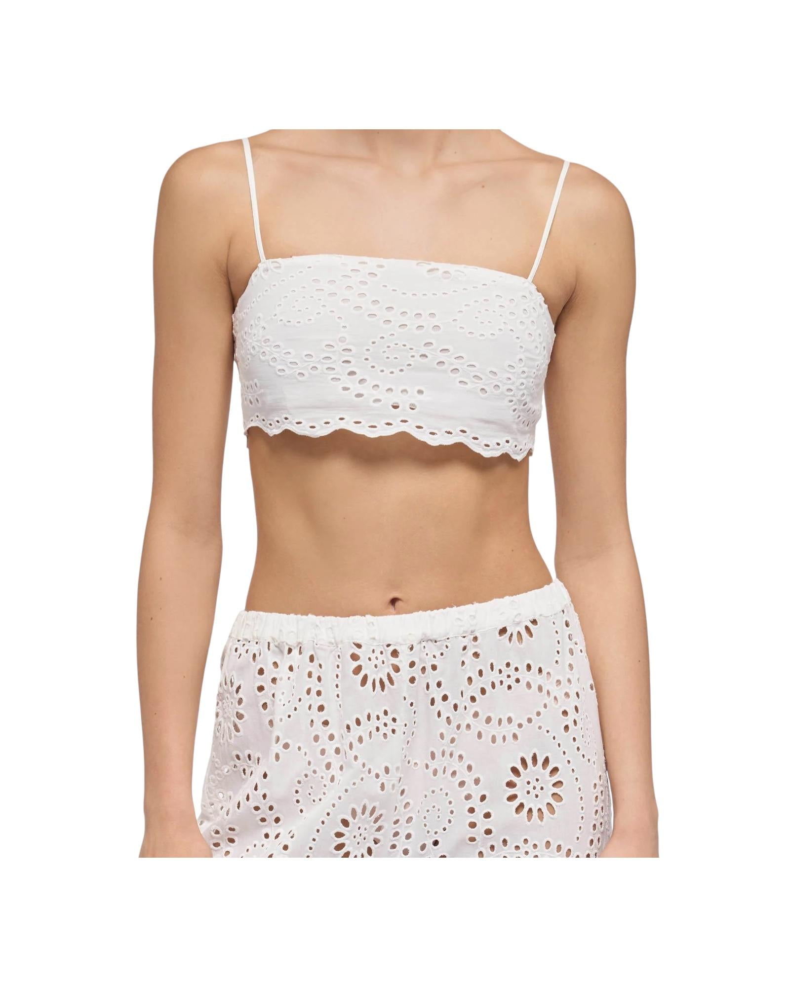 Top Pizzo San Gallo bianco FLD0001 04071H MC2 SAINT BARTH