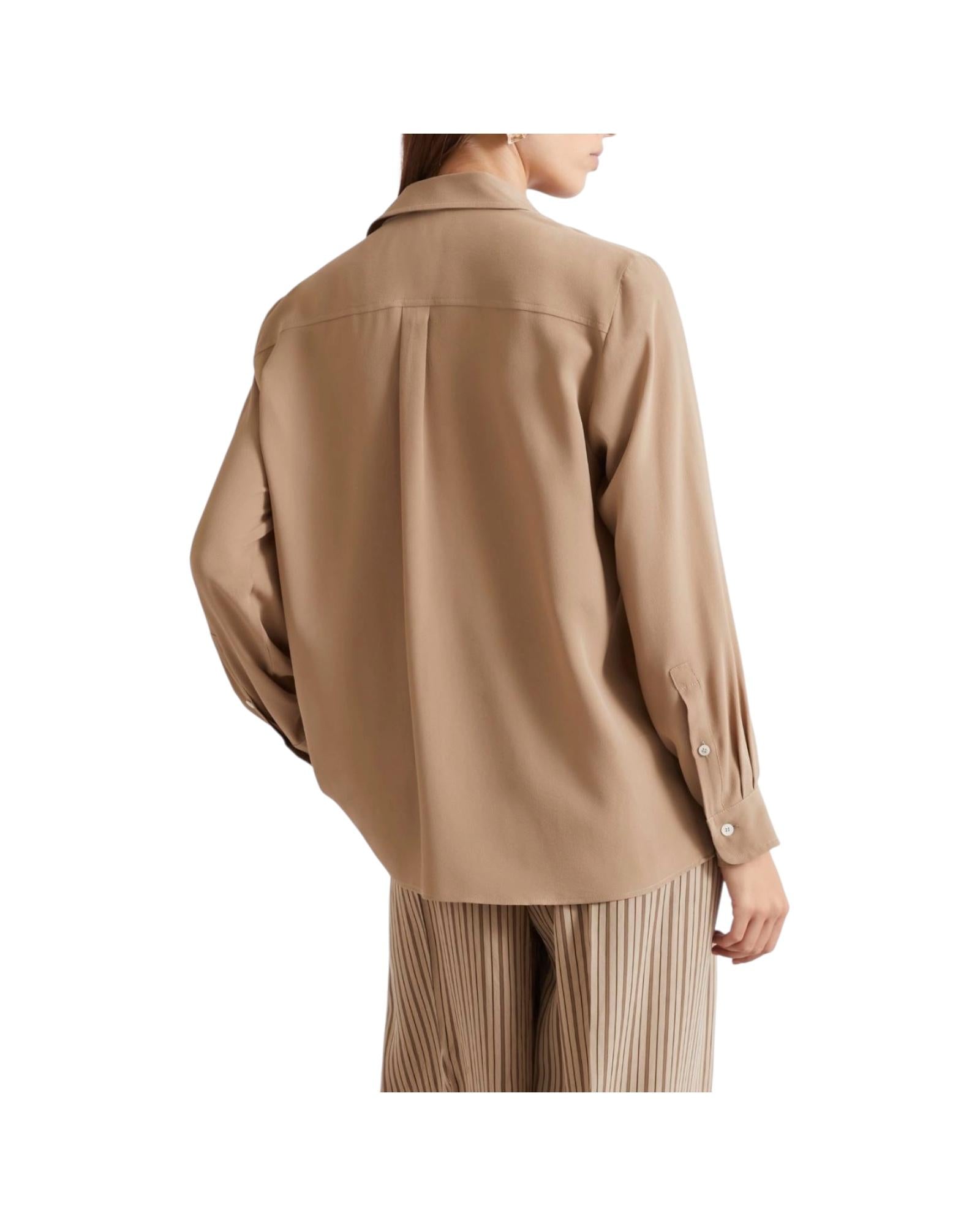 Camicia in crêpe di misto seta Beige FEBE 002 MARELLA