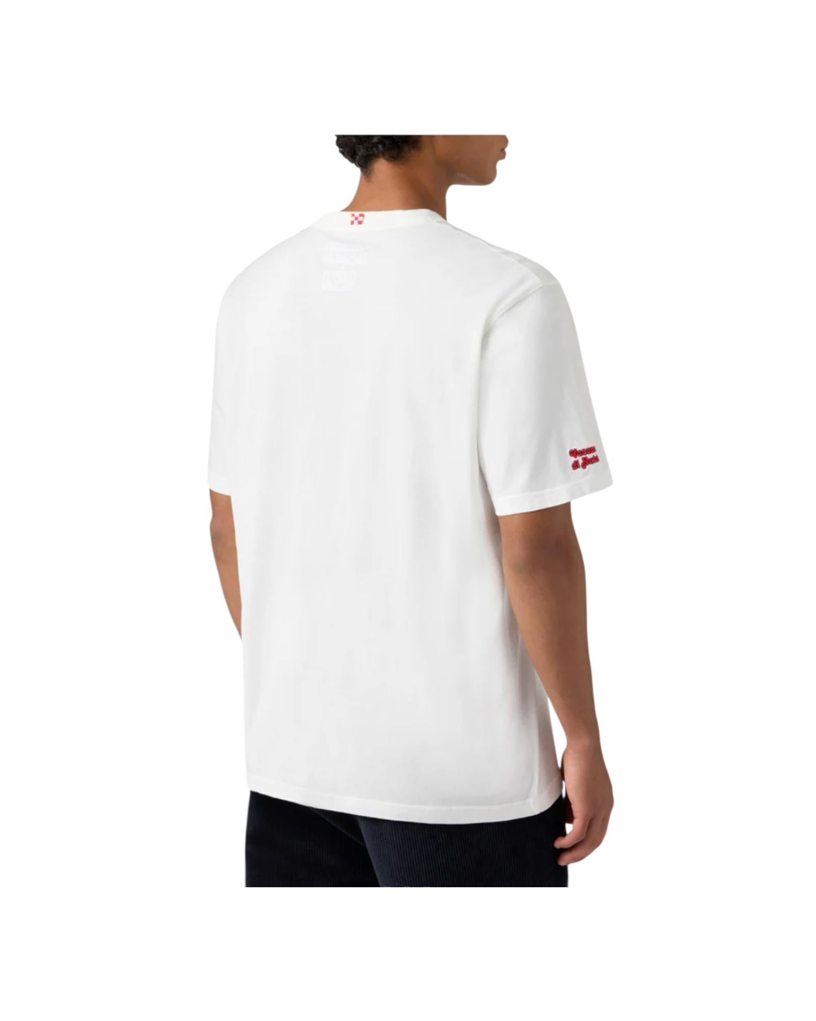 T-shirt in cotone invernale con ricamo E nun m'angoscià ARN0004 02225I MC2 SAINT BARTH