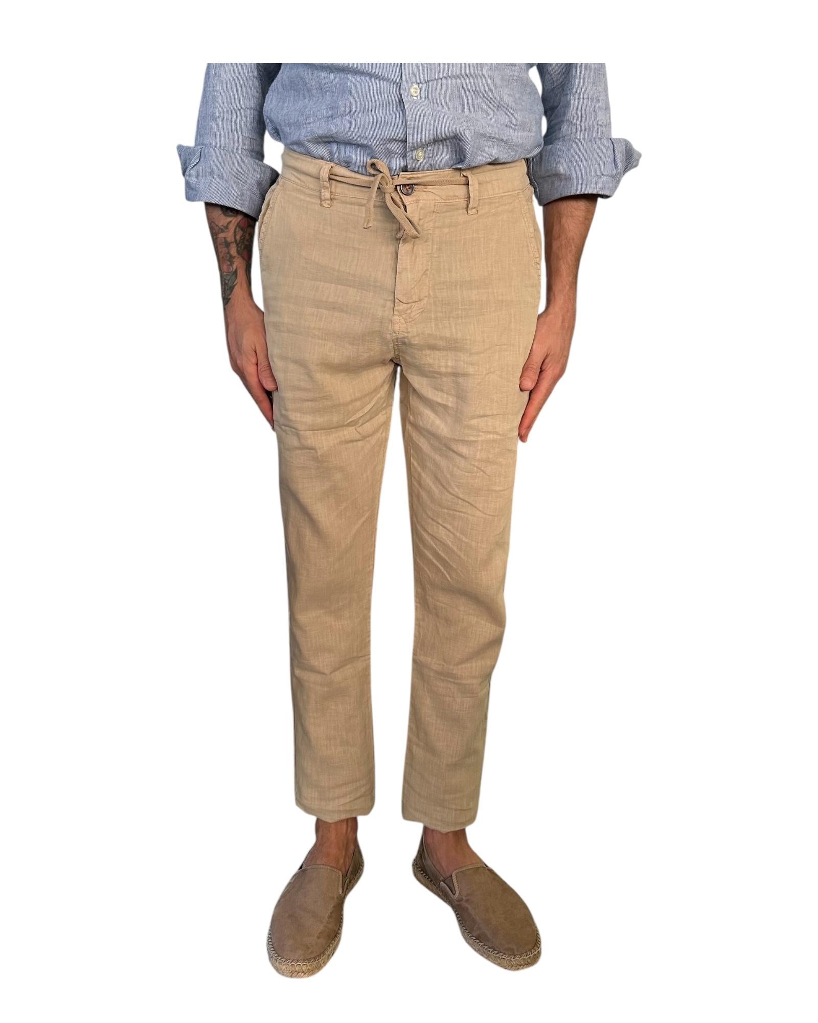 Pantalaccio misto lino Khaki GK713 KHAKI RE.VI.VAL