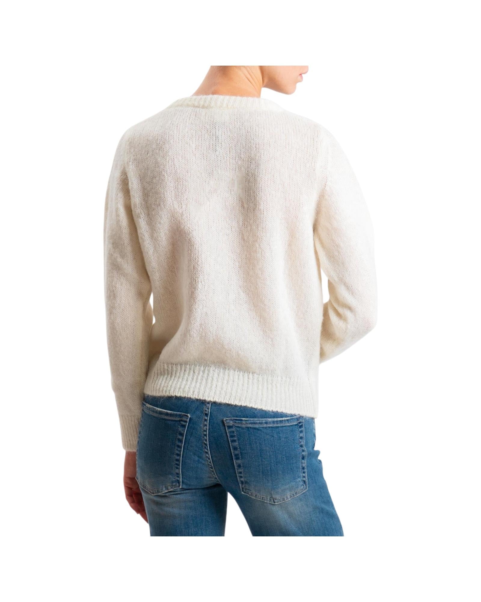 Cardigan misto alpaca Bianco 55195F BIANCO VICOLO