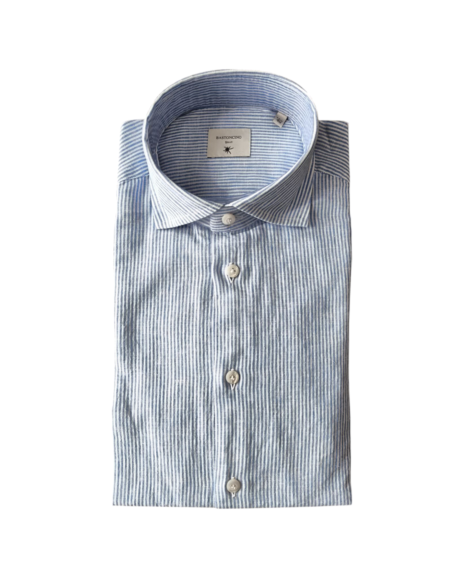 Camicia Simo Slim Lines Uomo Bianco Celeste B1118 1 BASTONCINO