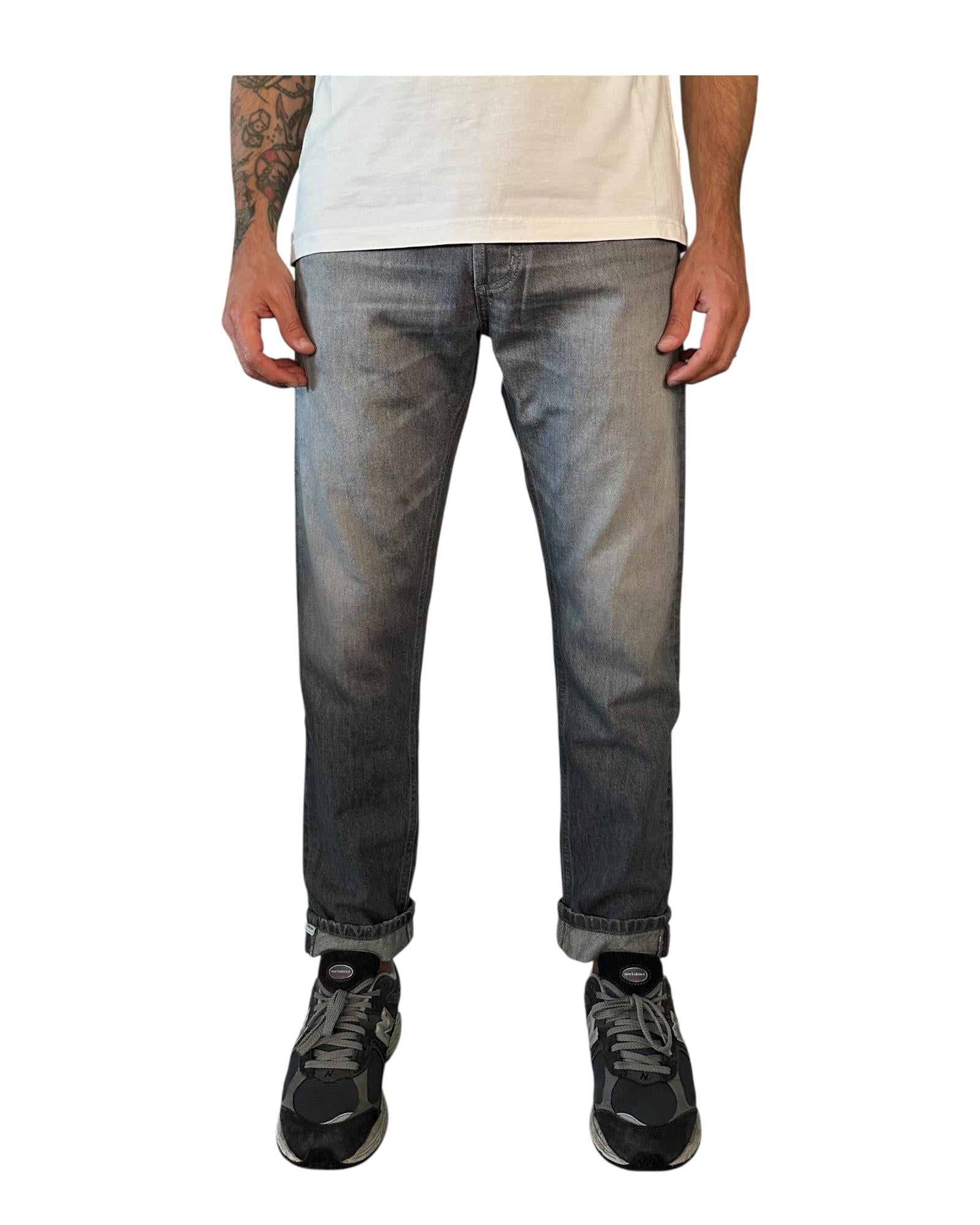 Jeans Danny regular cropped Grigio DANNY RIGID GREY DENIM UNIFORM