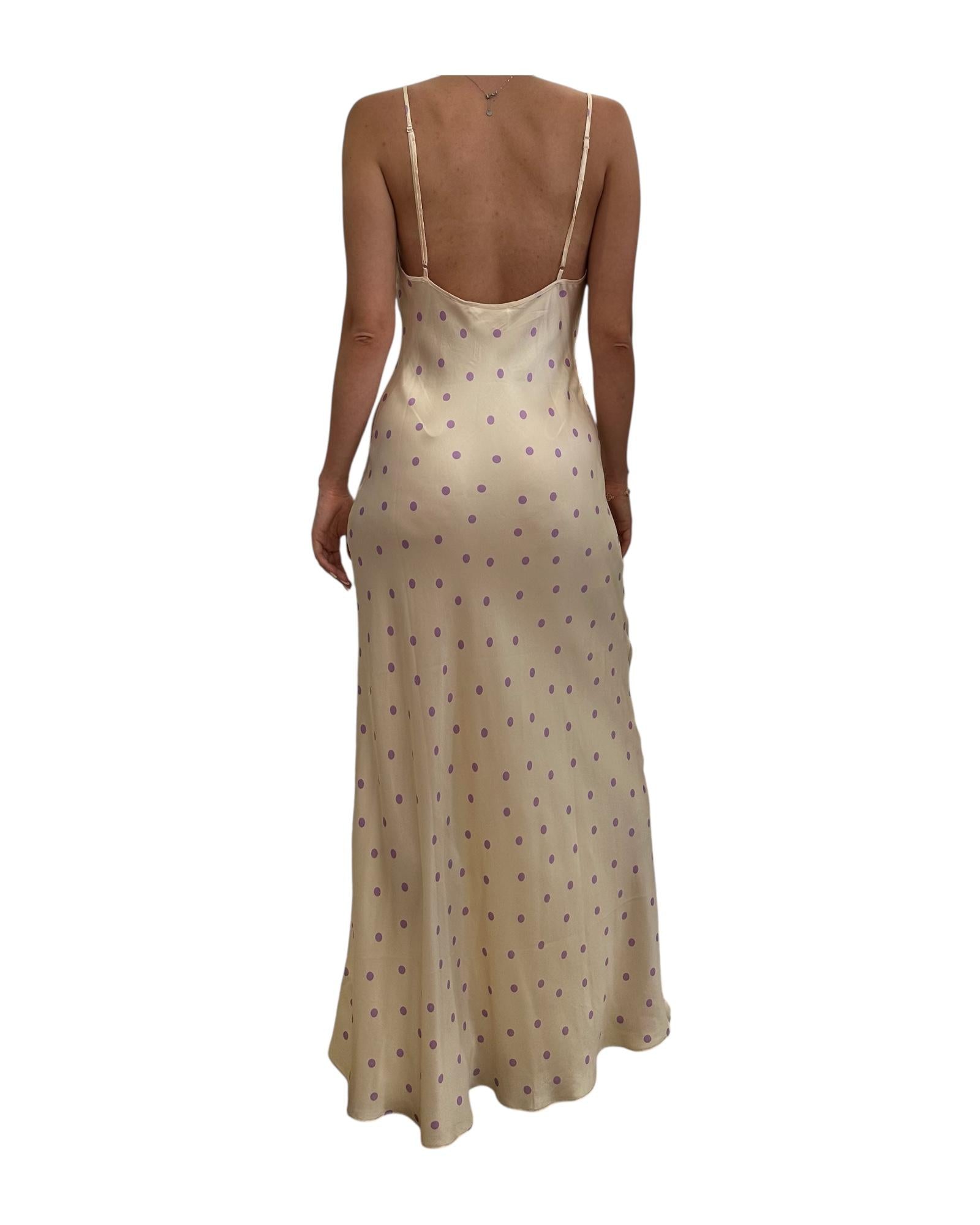 Abito lungo in seta con pois RAV001 05042F MC2 SAINT BARTH