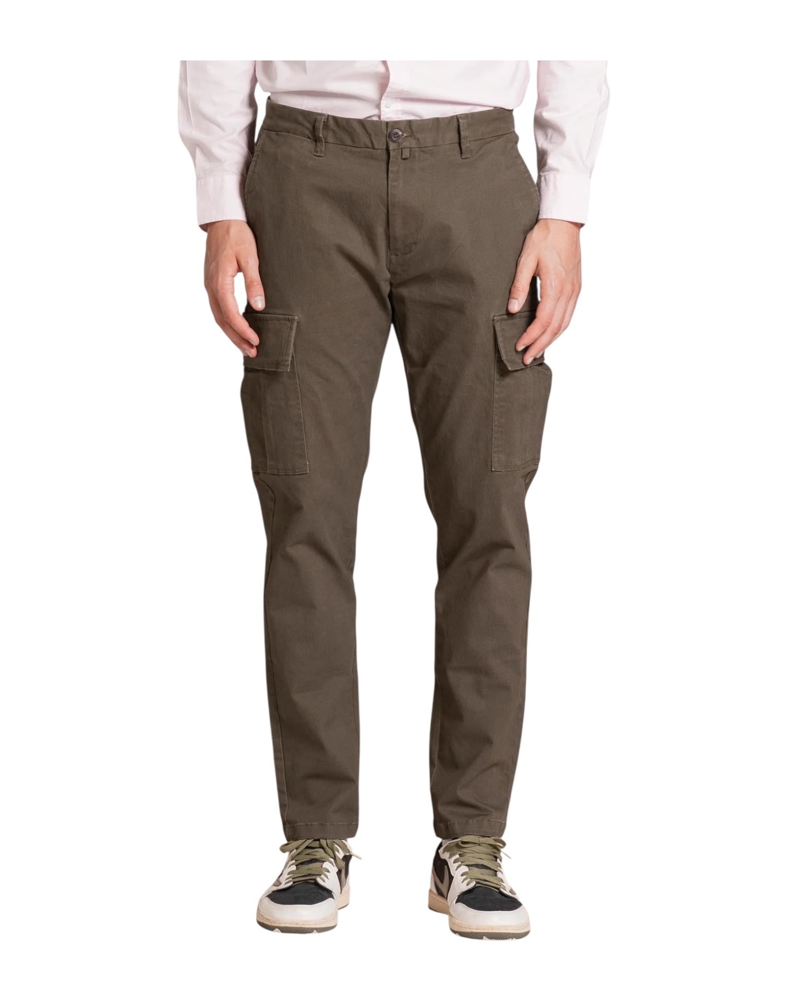 Pantalone Cargo in twill Military green NORMAN TWSC03 IMPURE