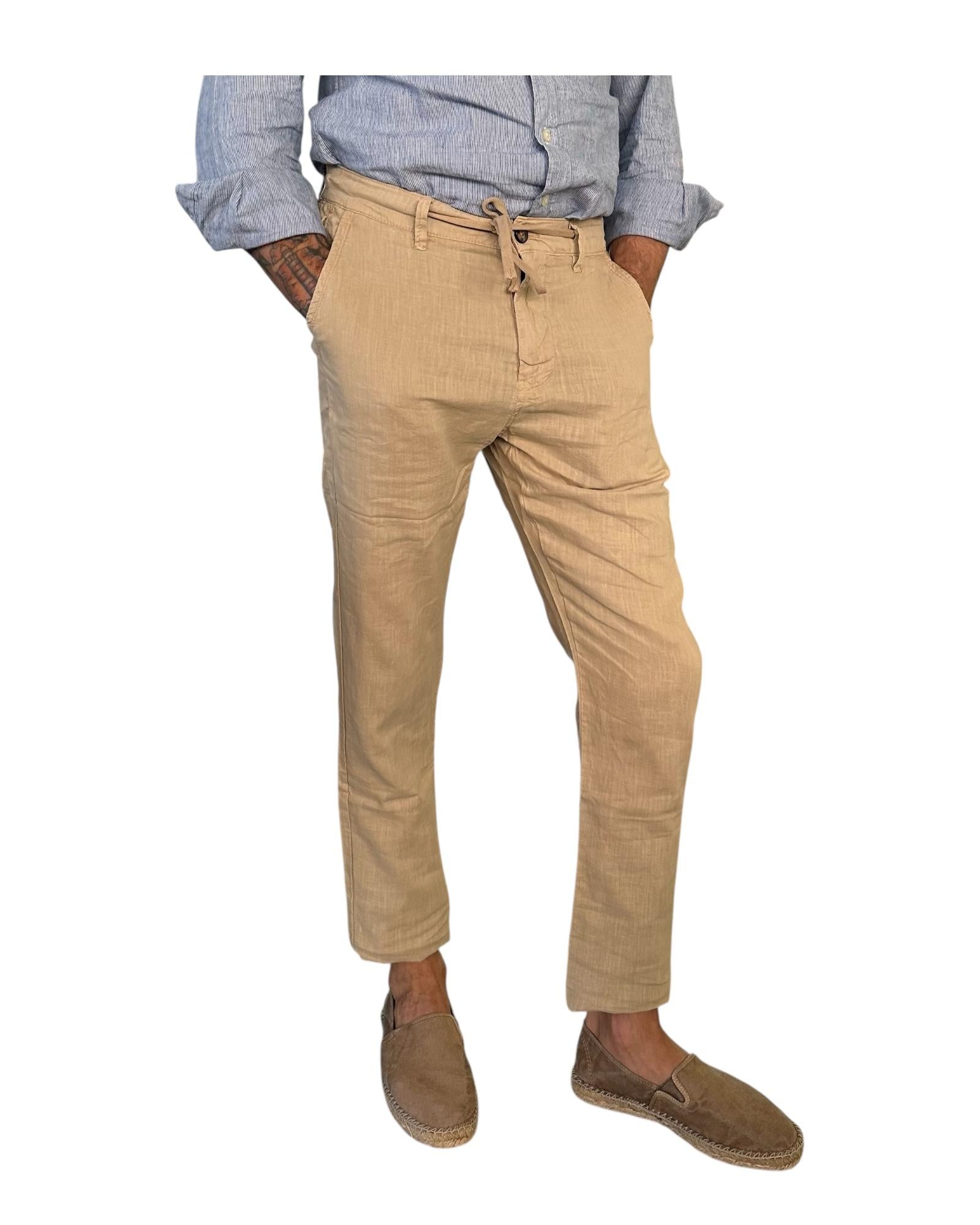 Pantalaccio misto lino Khaki GK713 KHAKI RE.VI.VAL