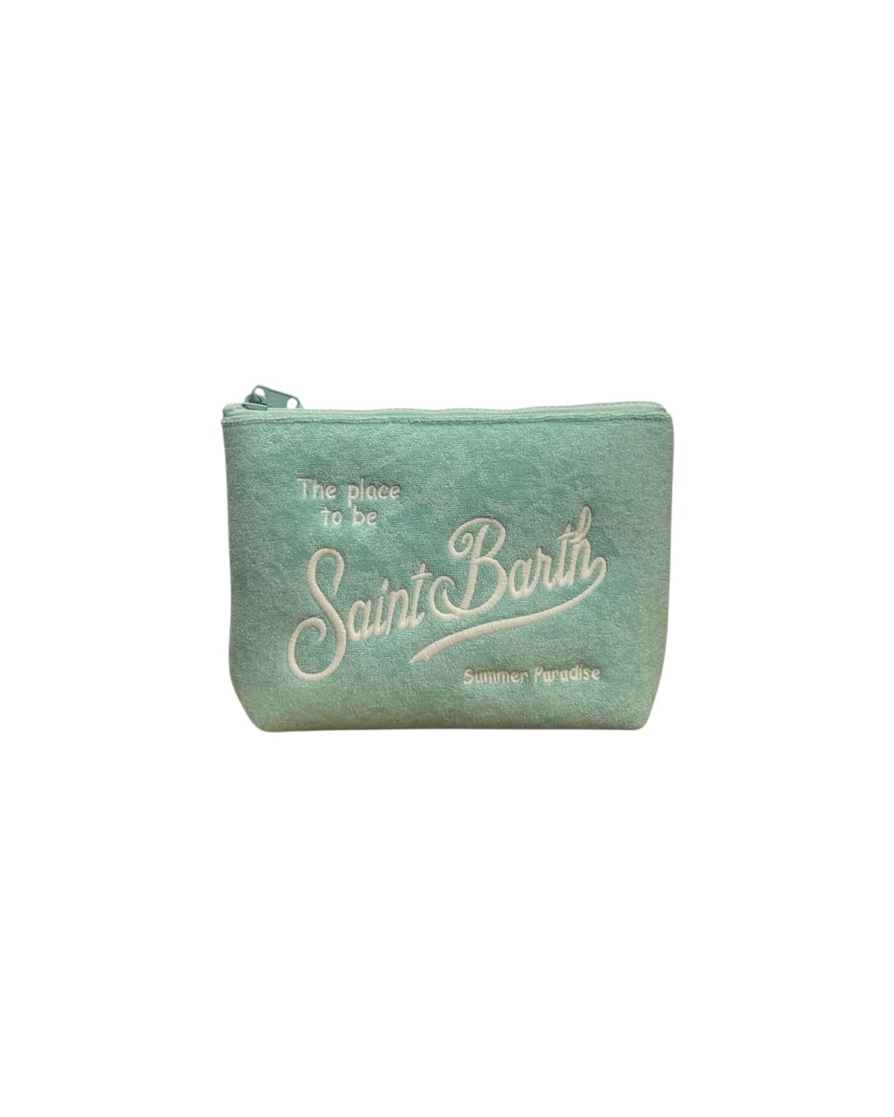 Pochette Aline in spugna verde acqua ALI0003 04021H MC2 SAINT BARTH