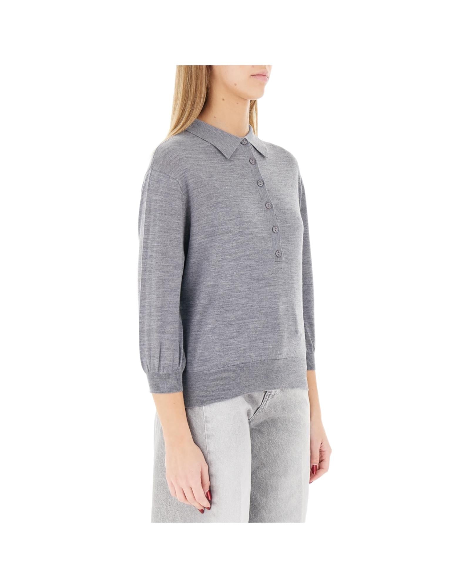 Polo manica 3/4 Grigio melange 22064AB GRIGIO MELANGE VICOLO