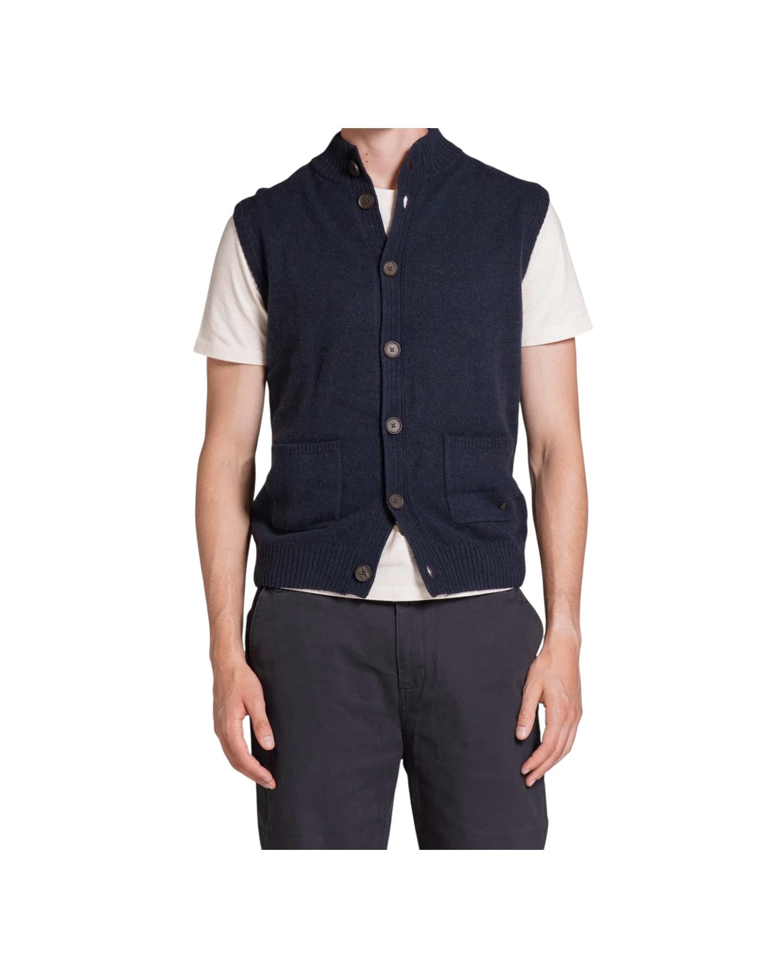 Cardigan Lite misto lana Navy LITE WN8C01 IMPURE