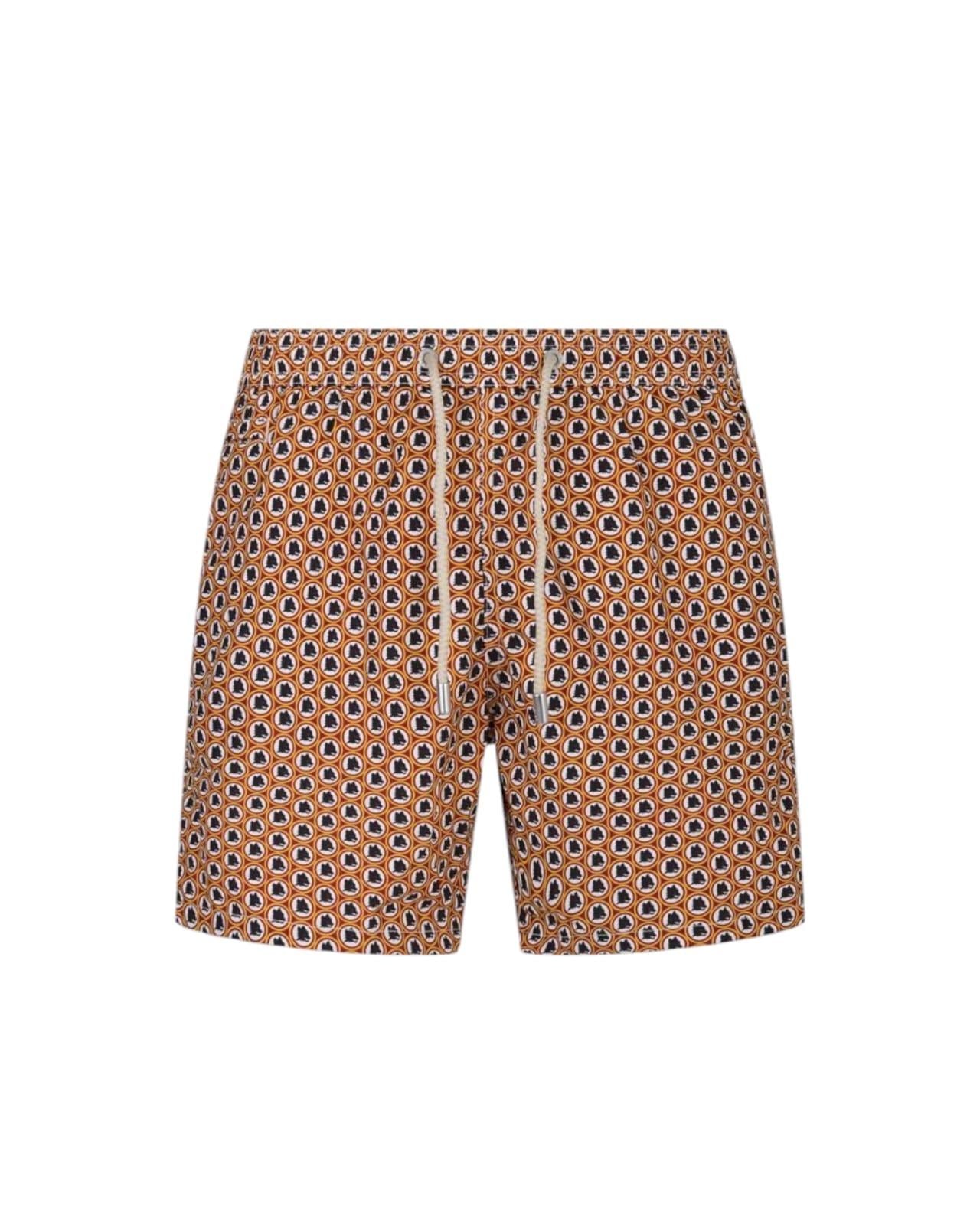 Costume uomo in tessuto leggero con stampa logo Roma LIG0003 04837H MC2 SAINT BARTH