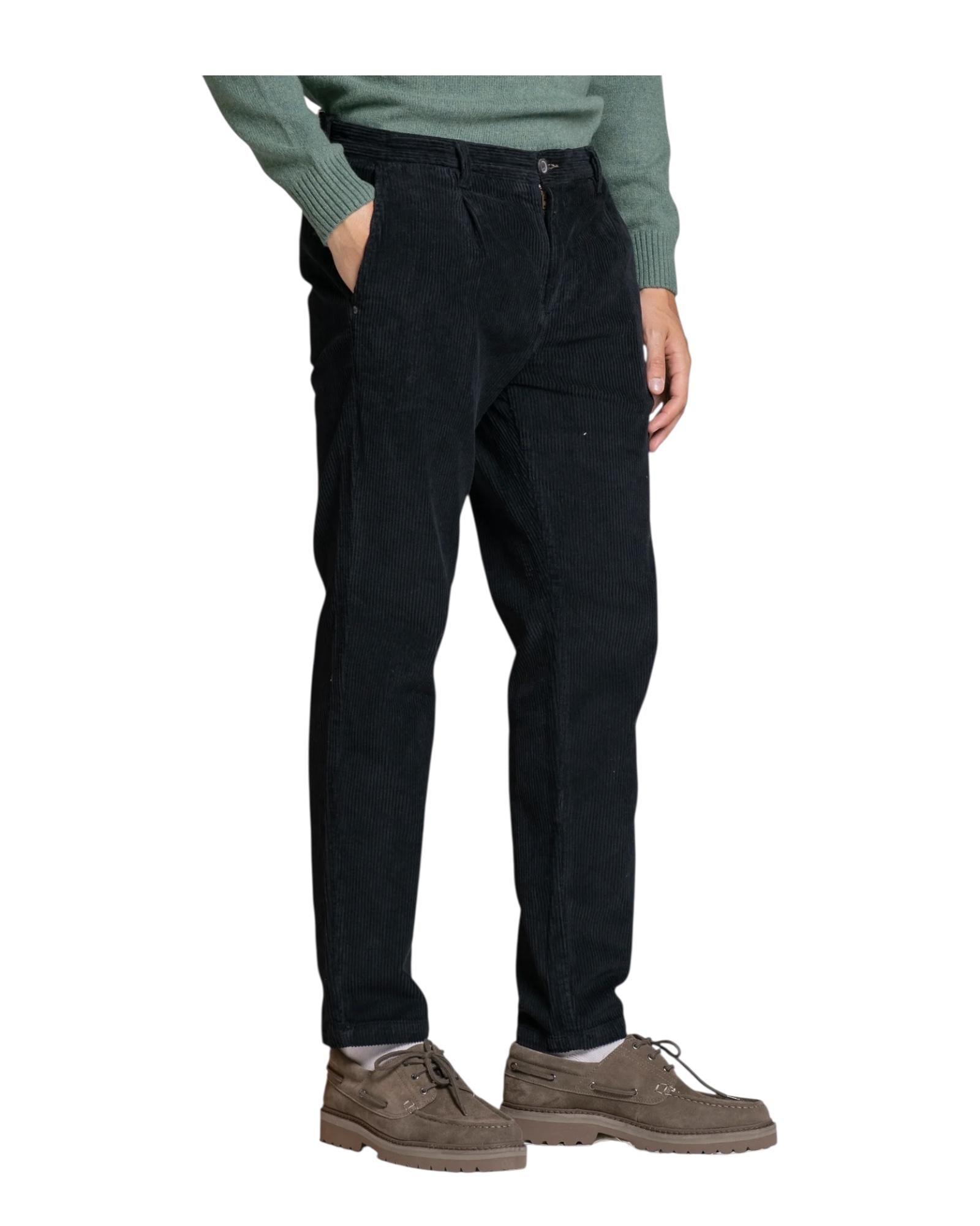 Pantalone in velluto Navy MIHARA V05C01 IMPURE