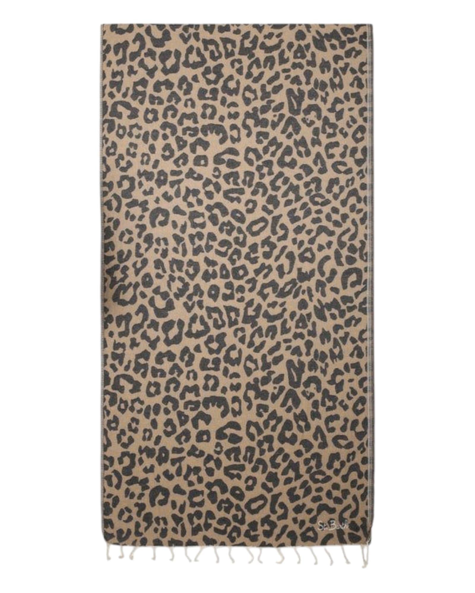 Telo mare Foutas in cotone jacquard animalier leopardato. FOUT009 02060H MC2 SAINT BARTH