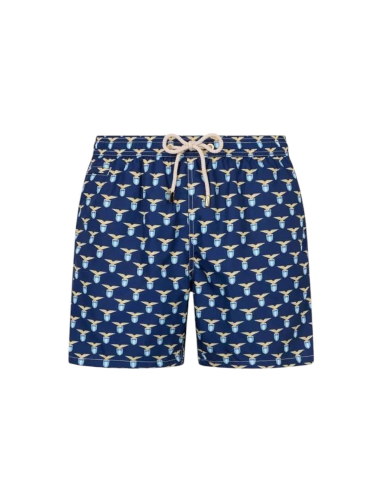 Costume uomo in tessuto leggero con stampa logo Lazio LIG0003 05552H MC2 SAINT BARTH