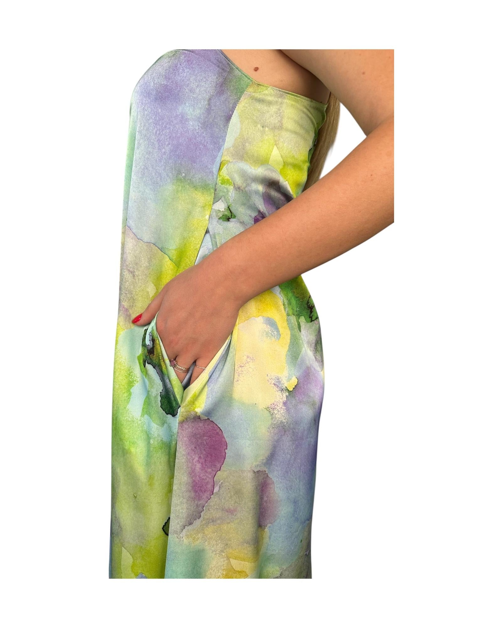 Vestito lungo con fantasia D925 3 BASTONCINO
