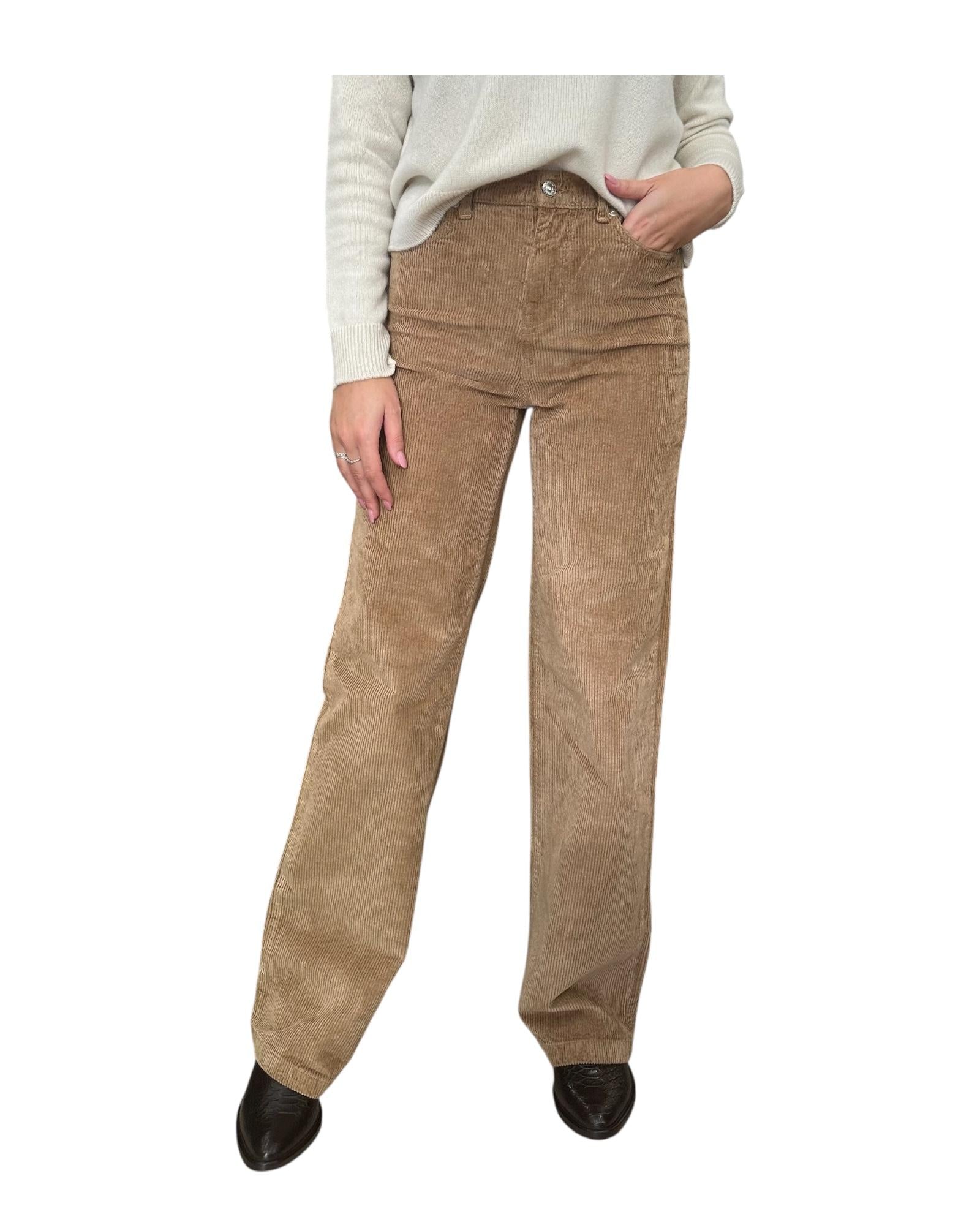 Pantalone Flare in velluto Read beige RND091P3290112 C0005 ROY ROGER'S