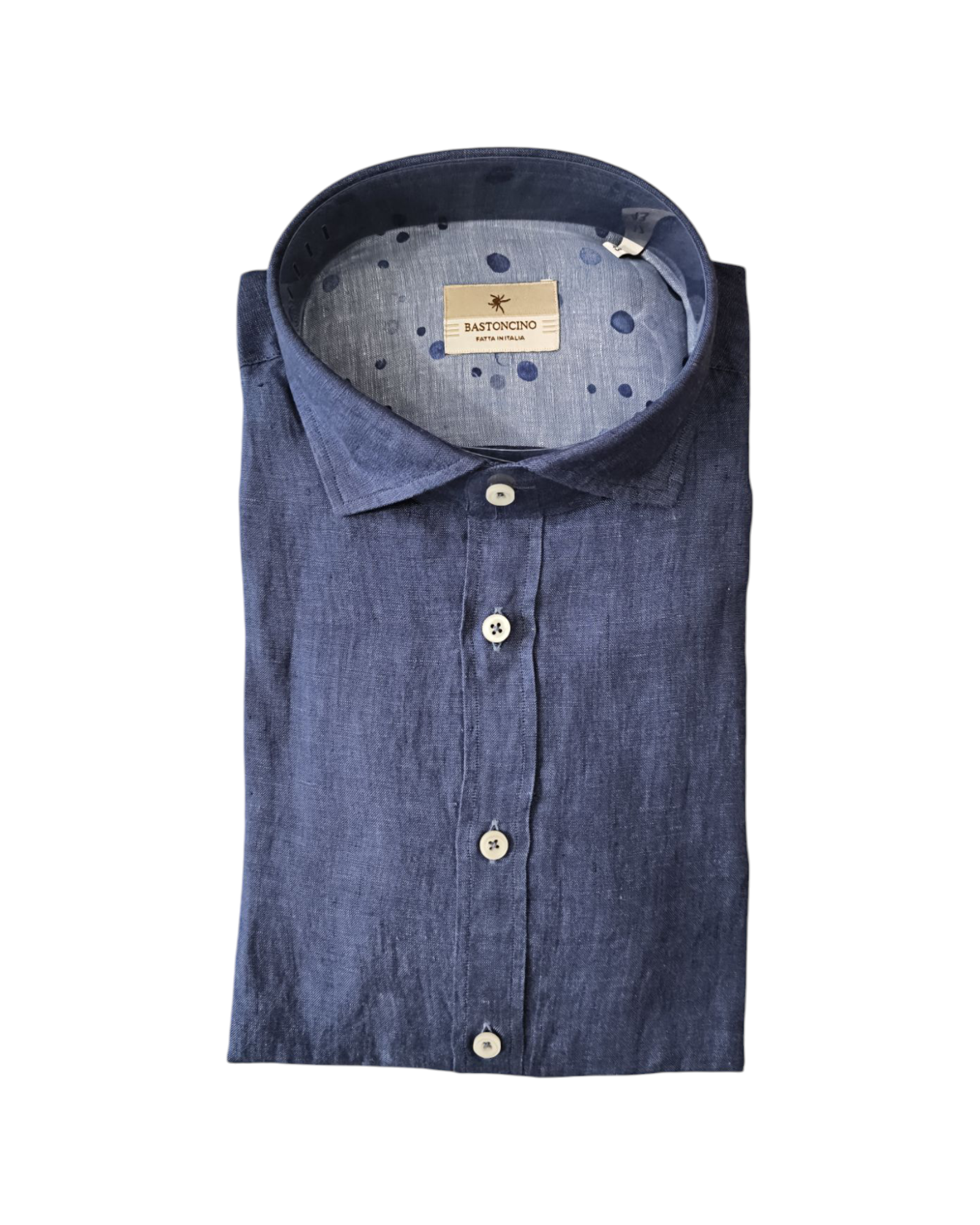 Camicia Simo Uomo in lino Denim B1595 1 BASTONCINO