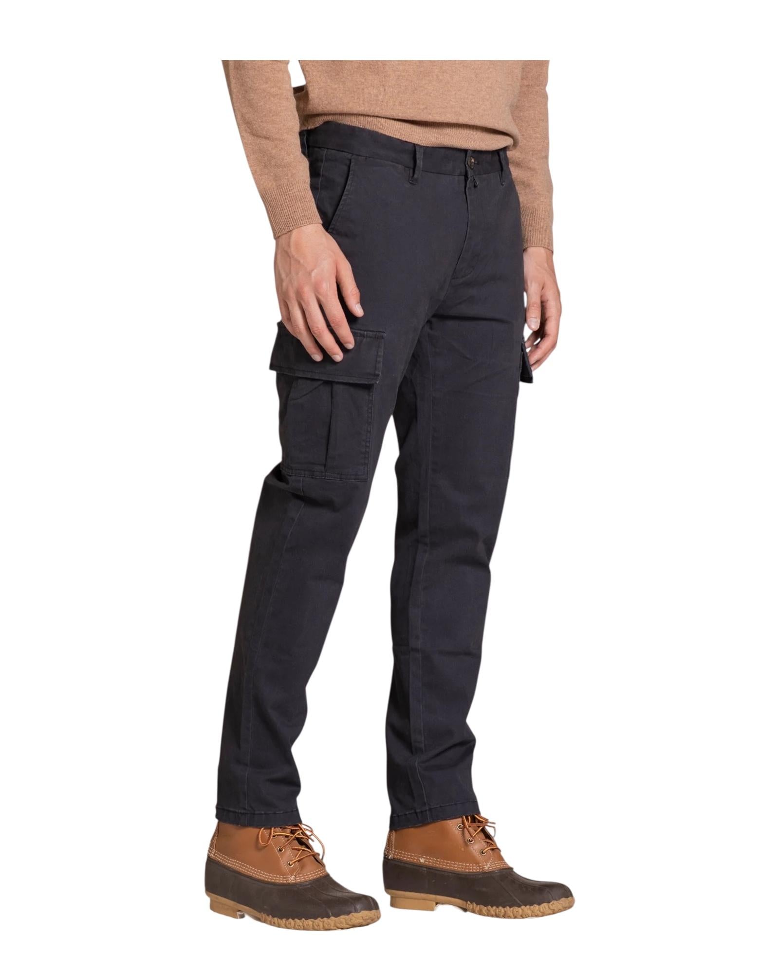 Pantalone Cargo in twill Navy NORMAN TWSC01 IMPURE