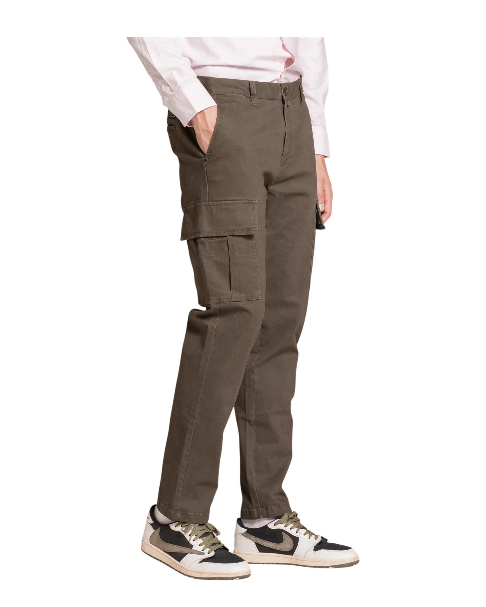 Pantalone Cargo in twill Military green NORMAN TWSC03 IMPURE