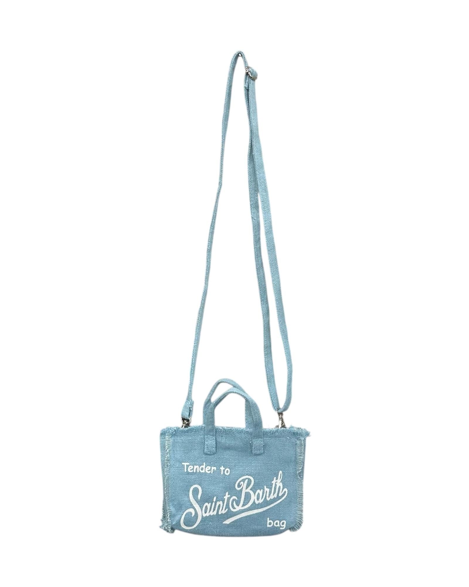 Phone bag in lino azzurro PHONE002 00318H MC2 SAINT BARTH