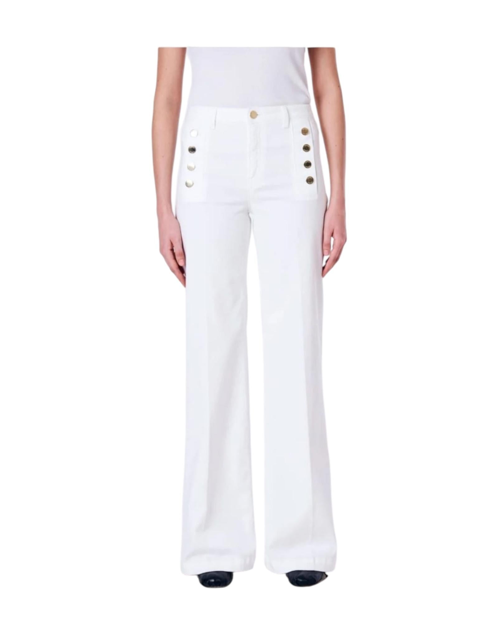 Jeans Giudith con bottoni Bianco DD5144 NATURALE VICOLO