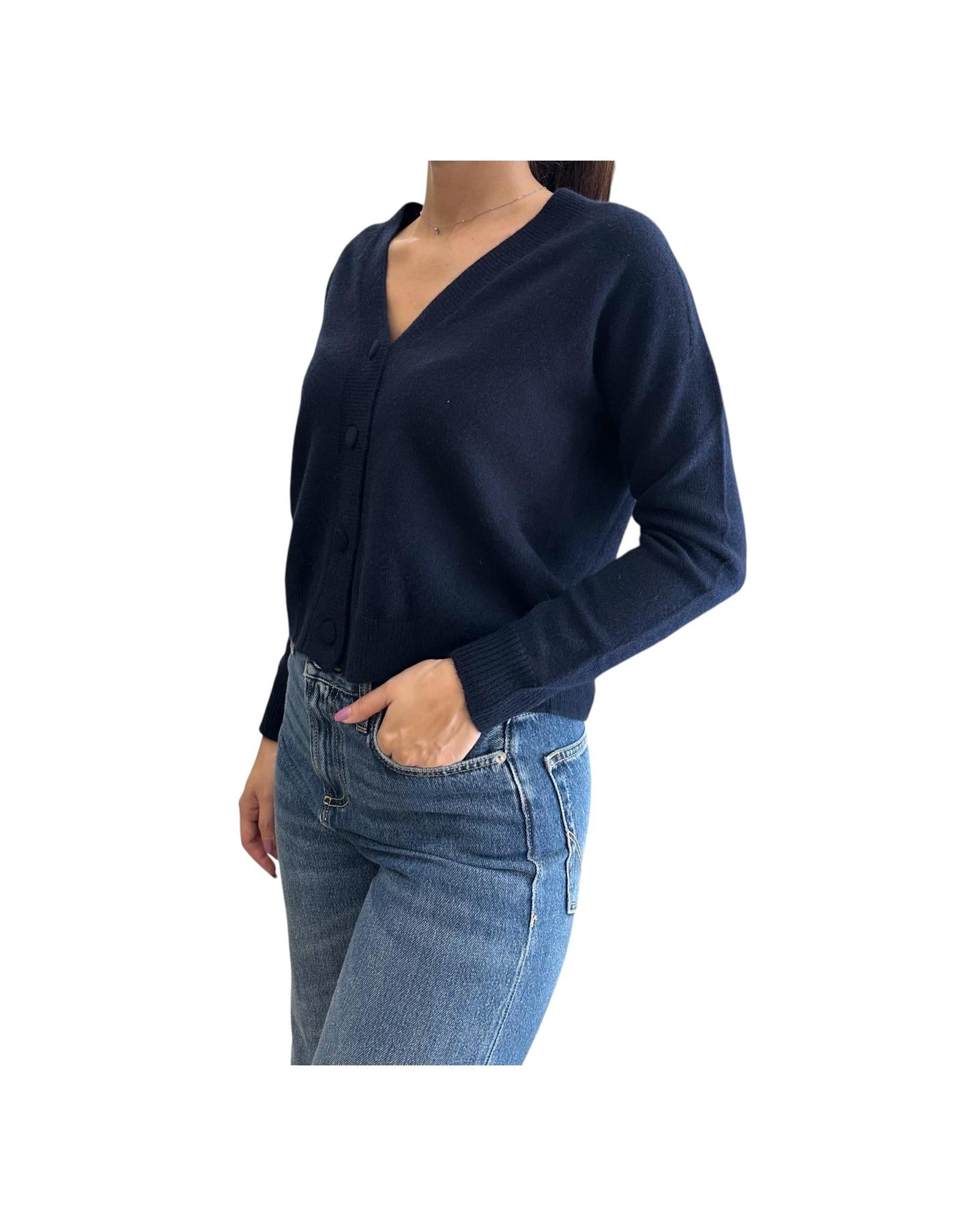 Cardigan in cashmere Blu 85881 108 RETOIS
