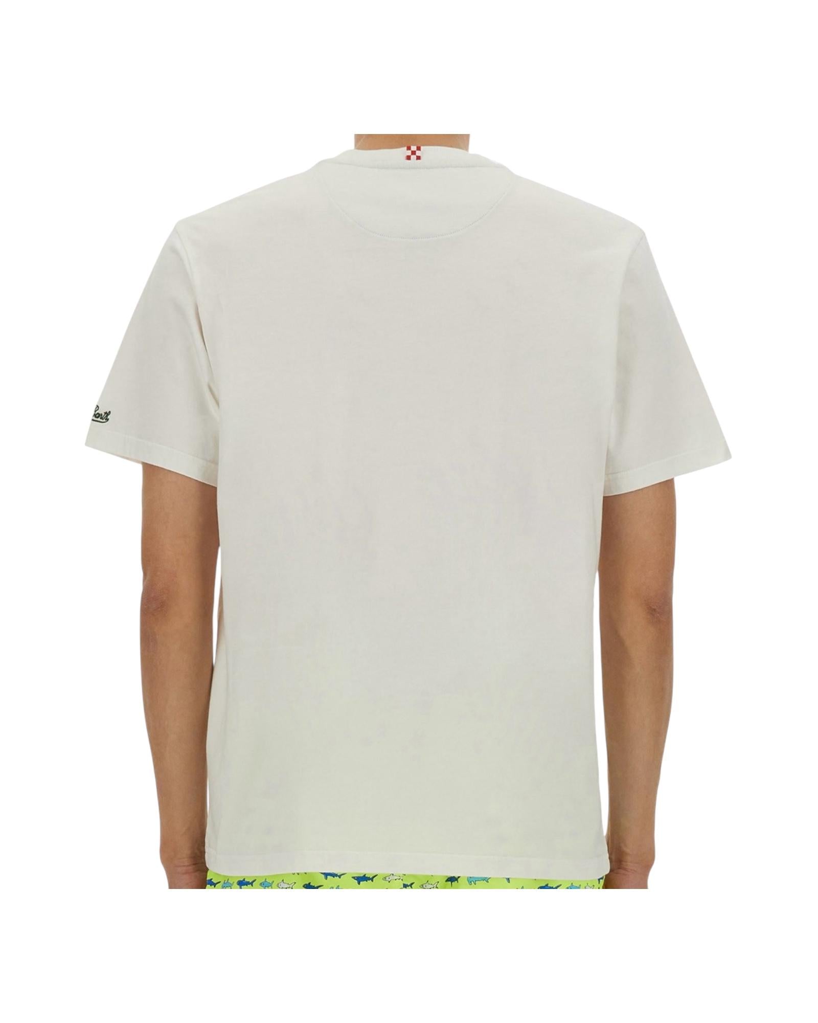 T-shirt in cotone con taschino stampa bandana BLA0001 03097H MC2 SAINT BARTH